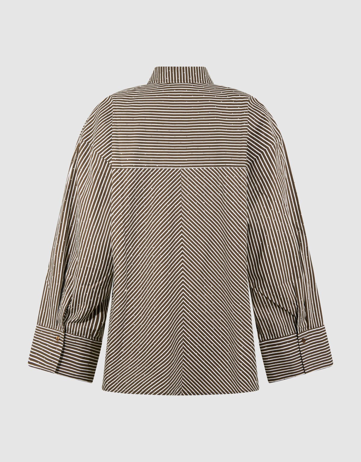 Nadelstreifenbluse mit Strasssteinen, Braun SHOEBY WOMEN