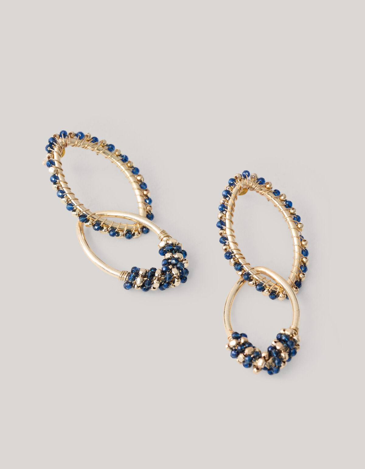 Perlenohrringe in Augenform Gold SHOEBY ACCESSOIRES