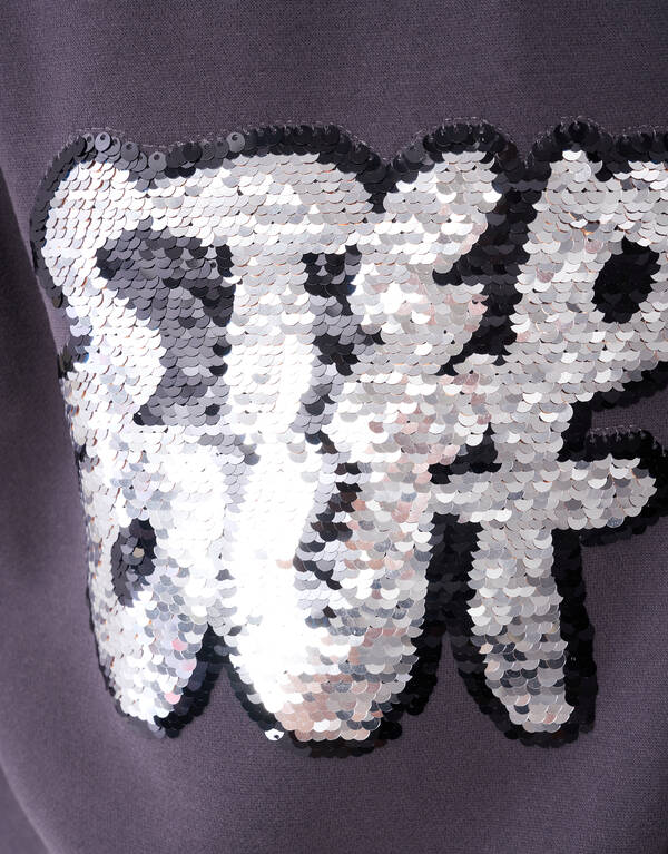 Zwei-Wege-Paillettenpullover Dunkelgrau SHOEBY BOYS