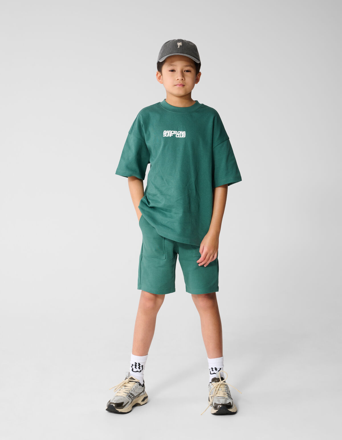 Surf Club Artwork T-Shirt Dunkelgr&uuml;n SHOEBY BOYS