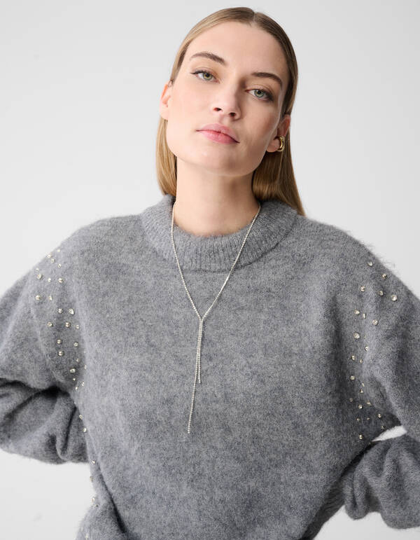 Lange Strasskette, Silber SHOEBY ACCESSOIRES