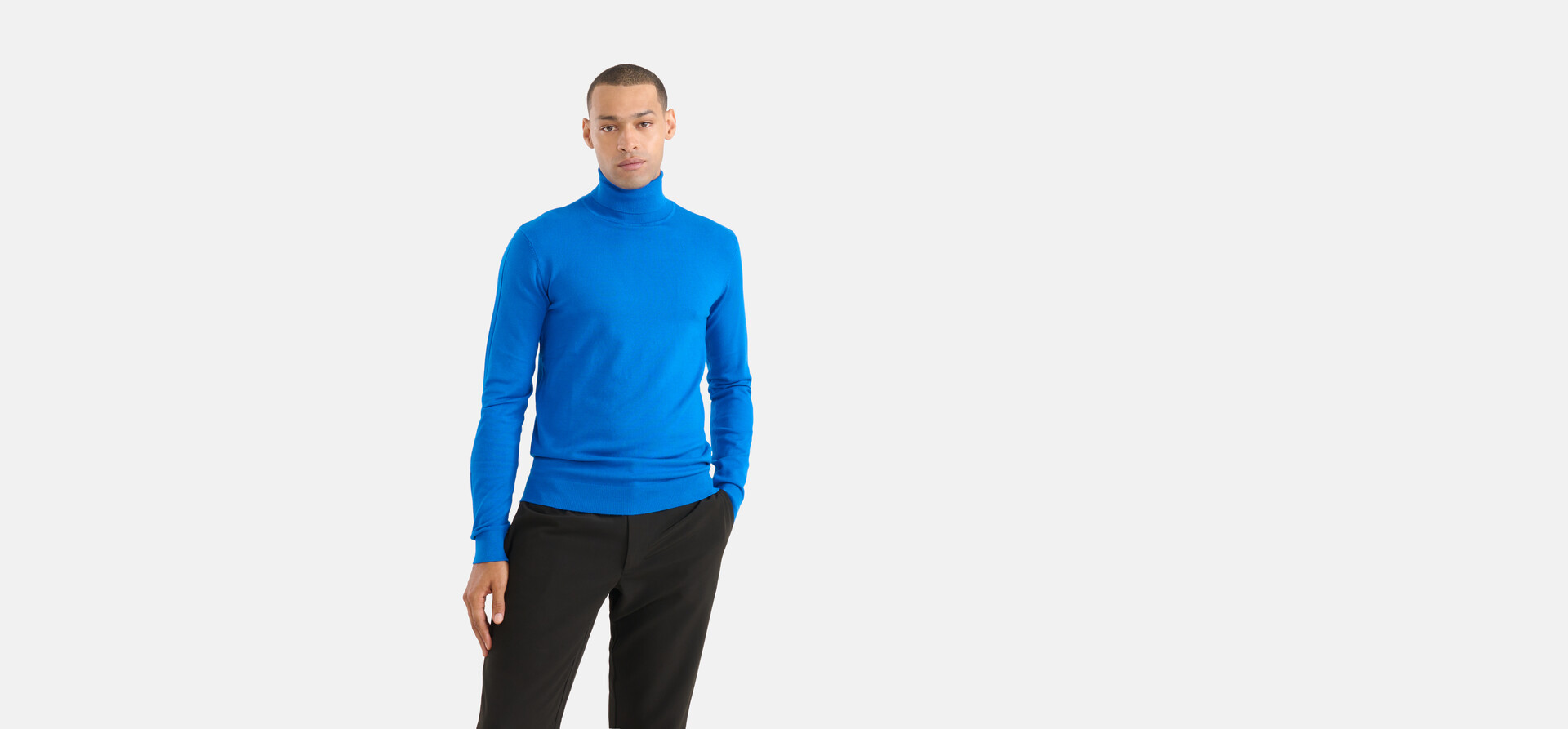 Rollkragenpullover Blau SHOEBY MEN