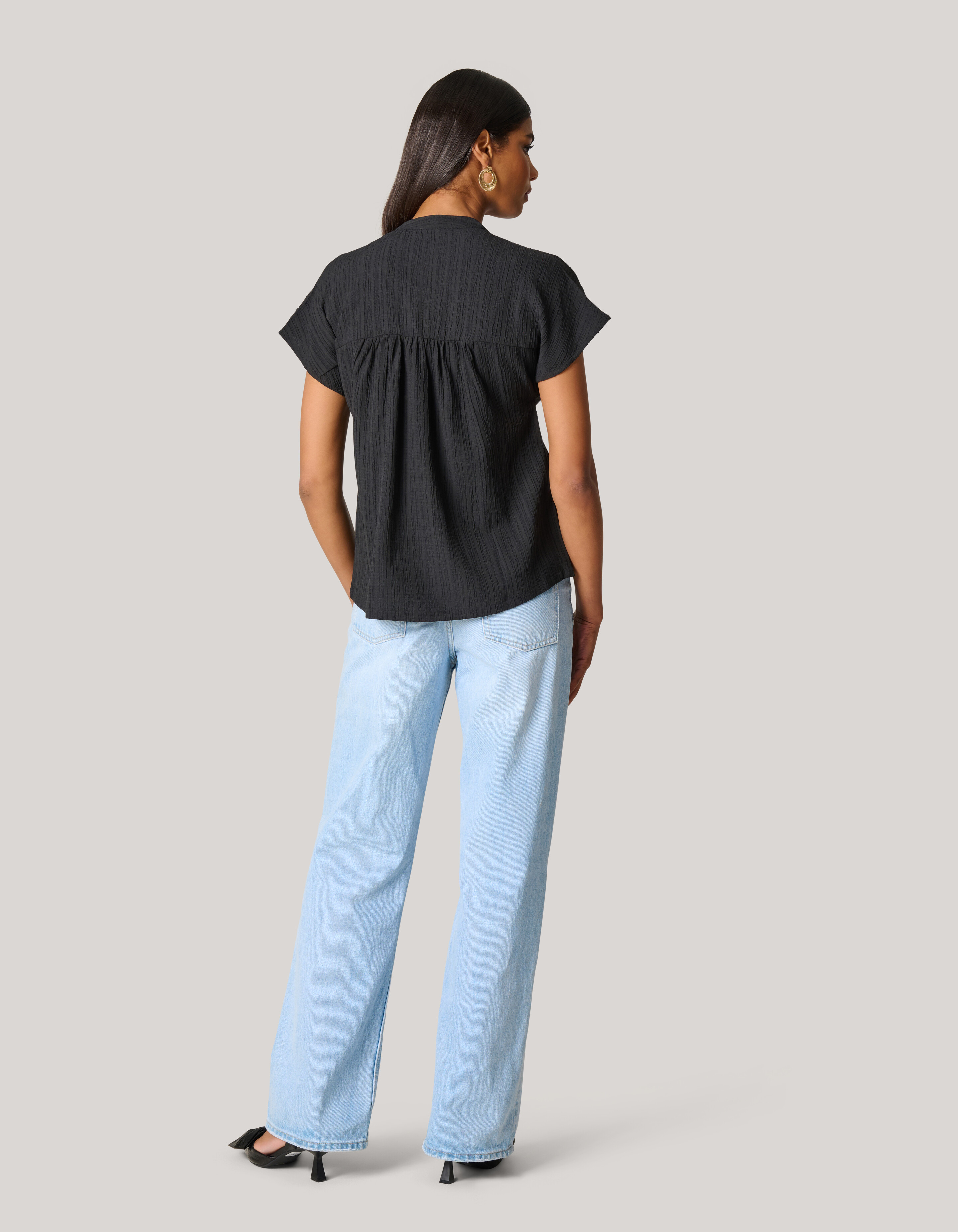 Textur Top Schwarz SHOEBY WOMEN