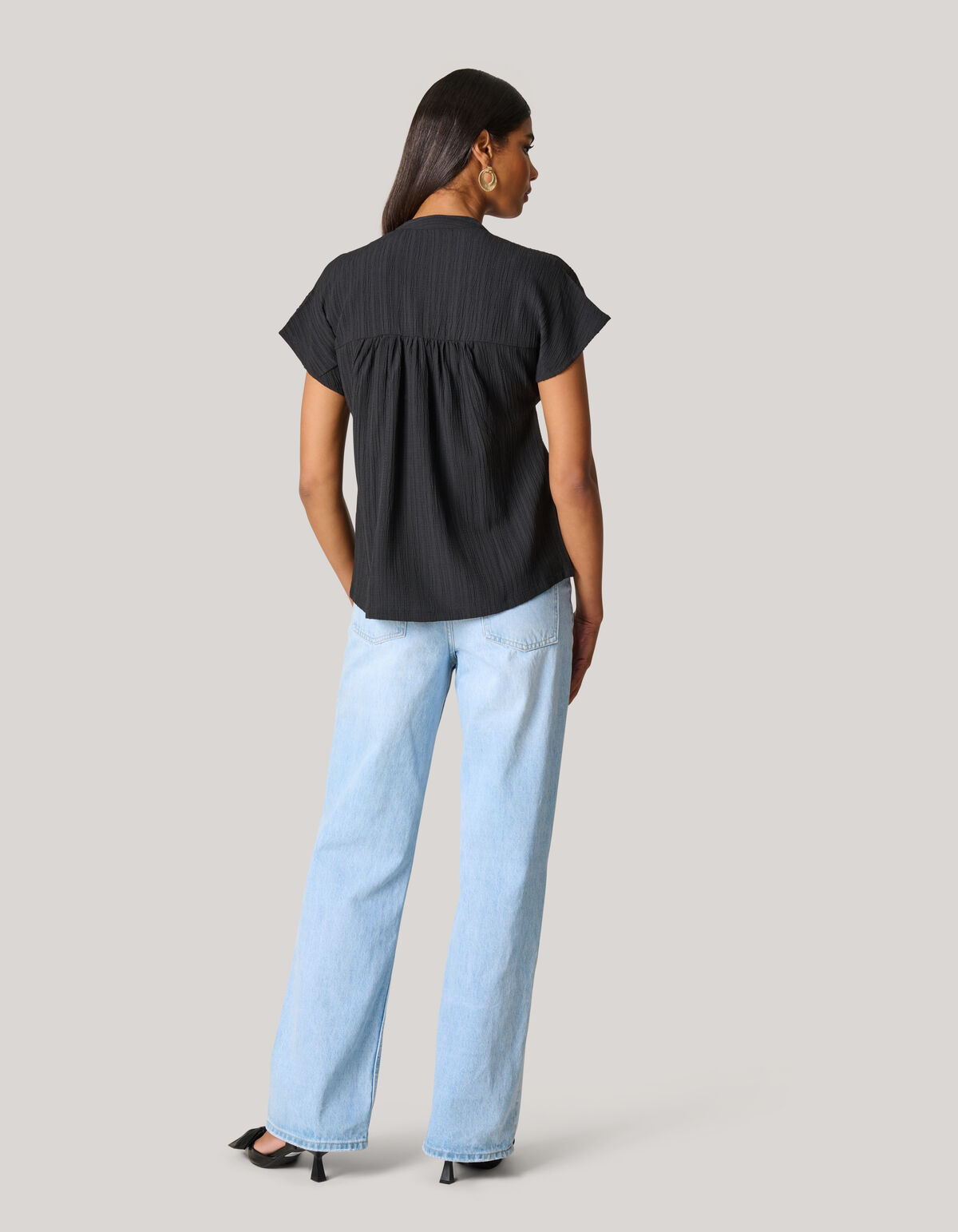 Textur Top Schwarz SHOEBY WOMEN