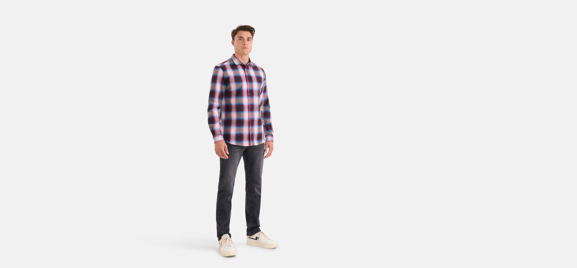 Washed Straight Jeans Zwart L32 SHOEBY MEN