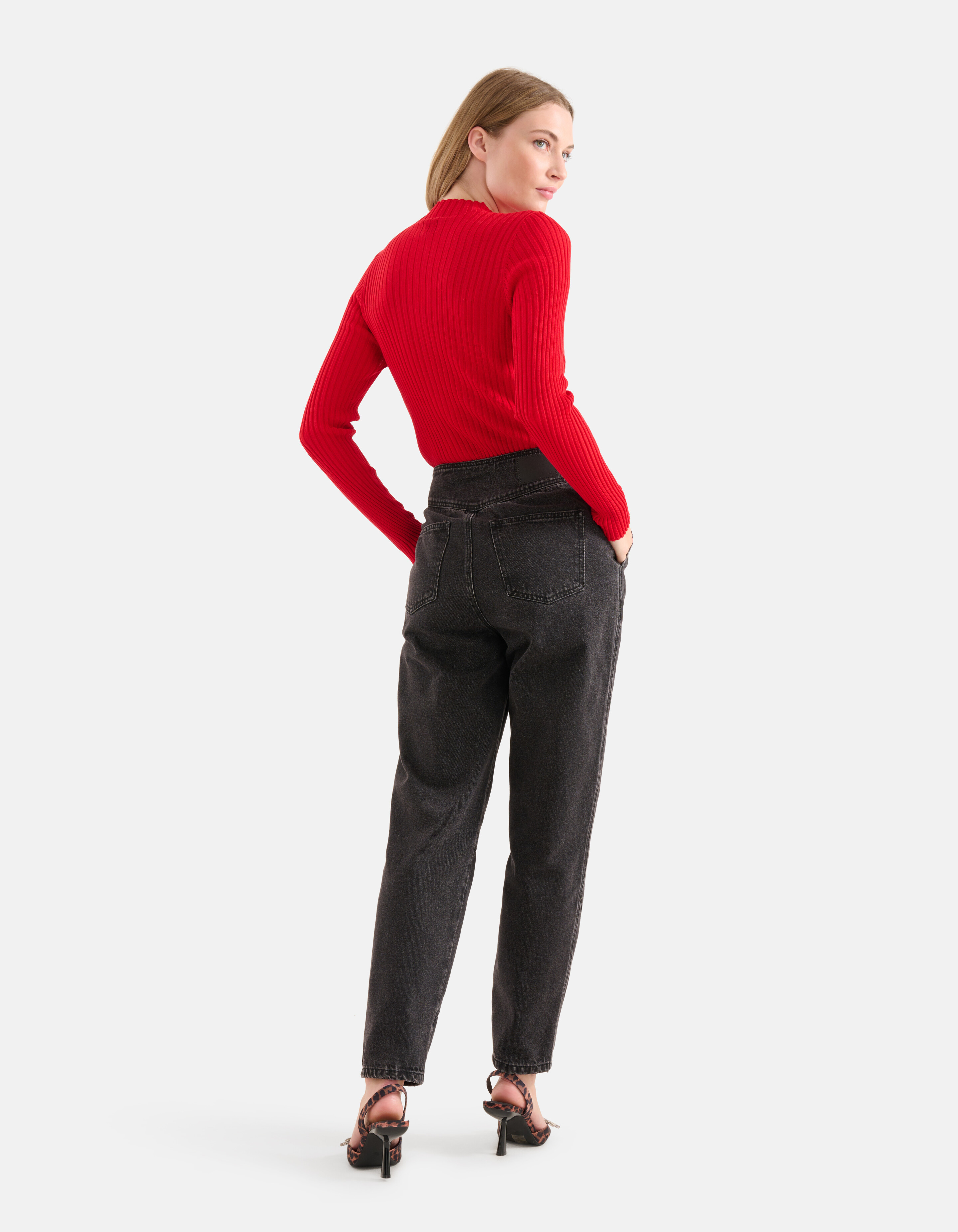 Rib Top Rood SHOEBY WOMEN