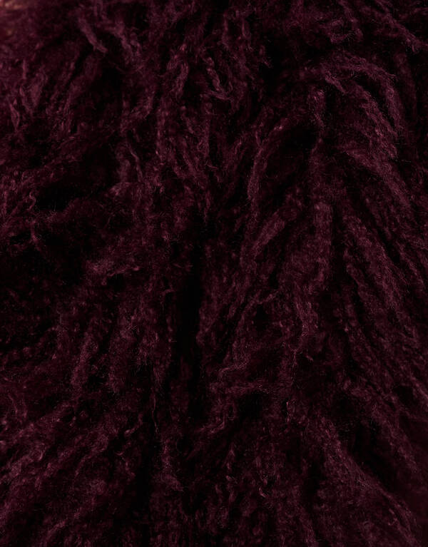 Oversize Teddyweste Dunkelrot SHOEBY WOMEN