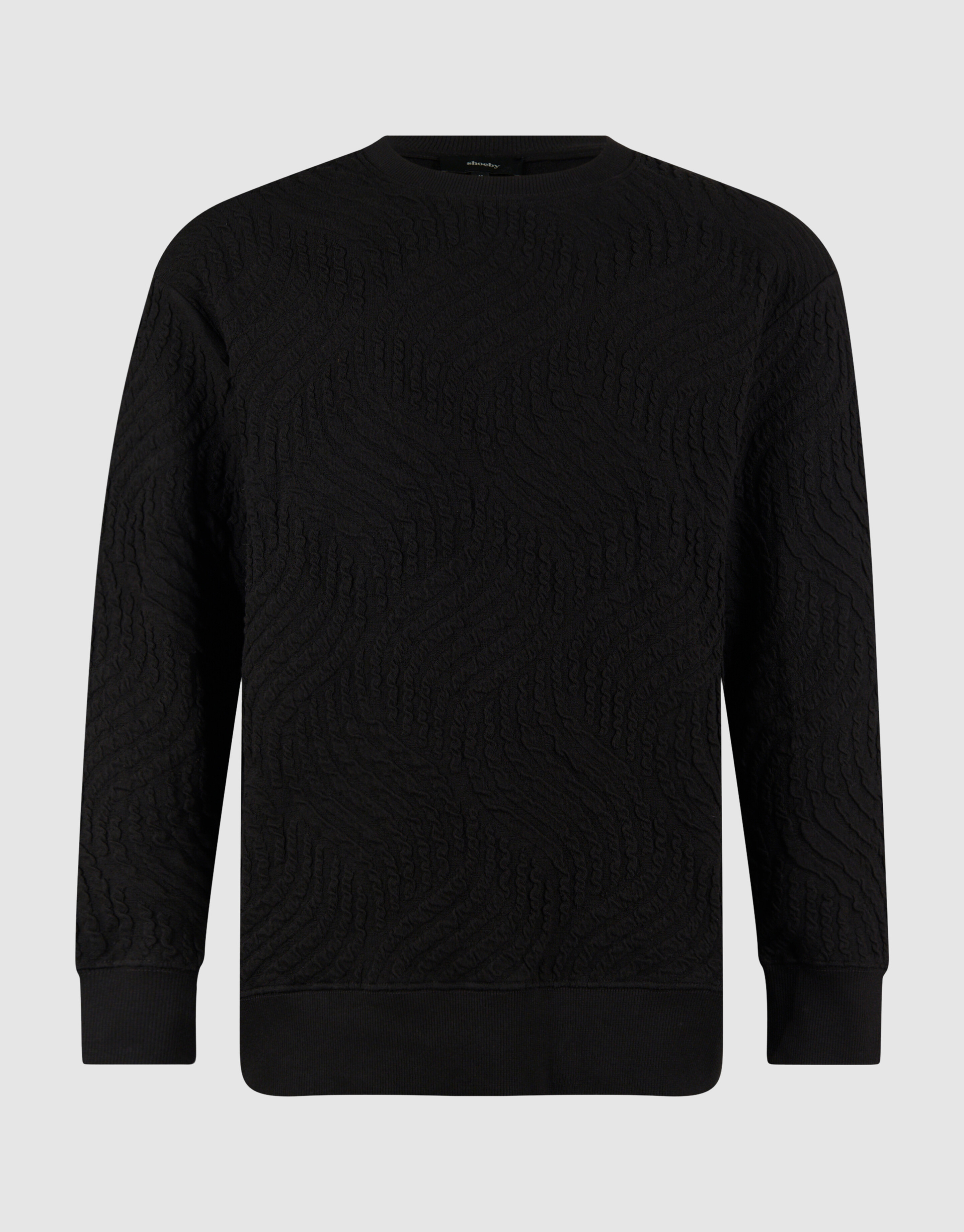 Pullover mit Wellenstruktur Dunkelbraun SHOEBY MEN