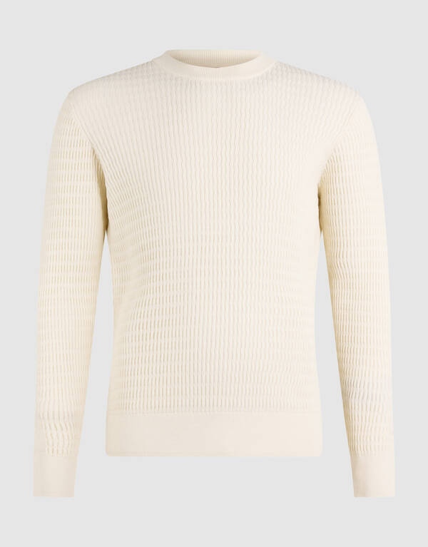 Strukturpullover gebrochenes Weiß SHOEBY MEN