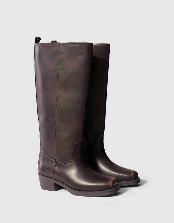 Hohe Stiefel dunkelbraun SHOEBY SHOES