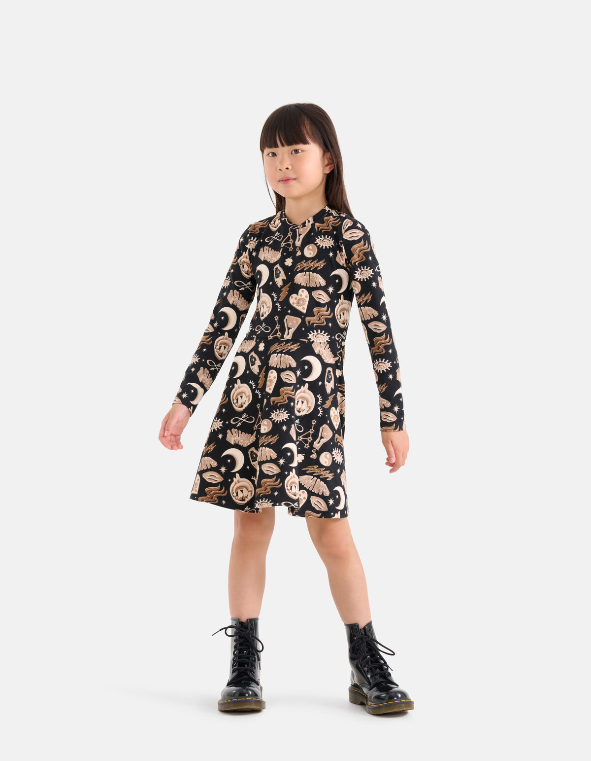 Bedrucktes Kleid Braun SHOEBY GIRLS