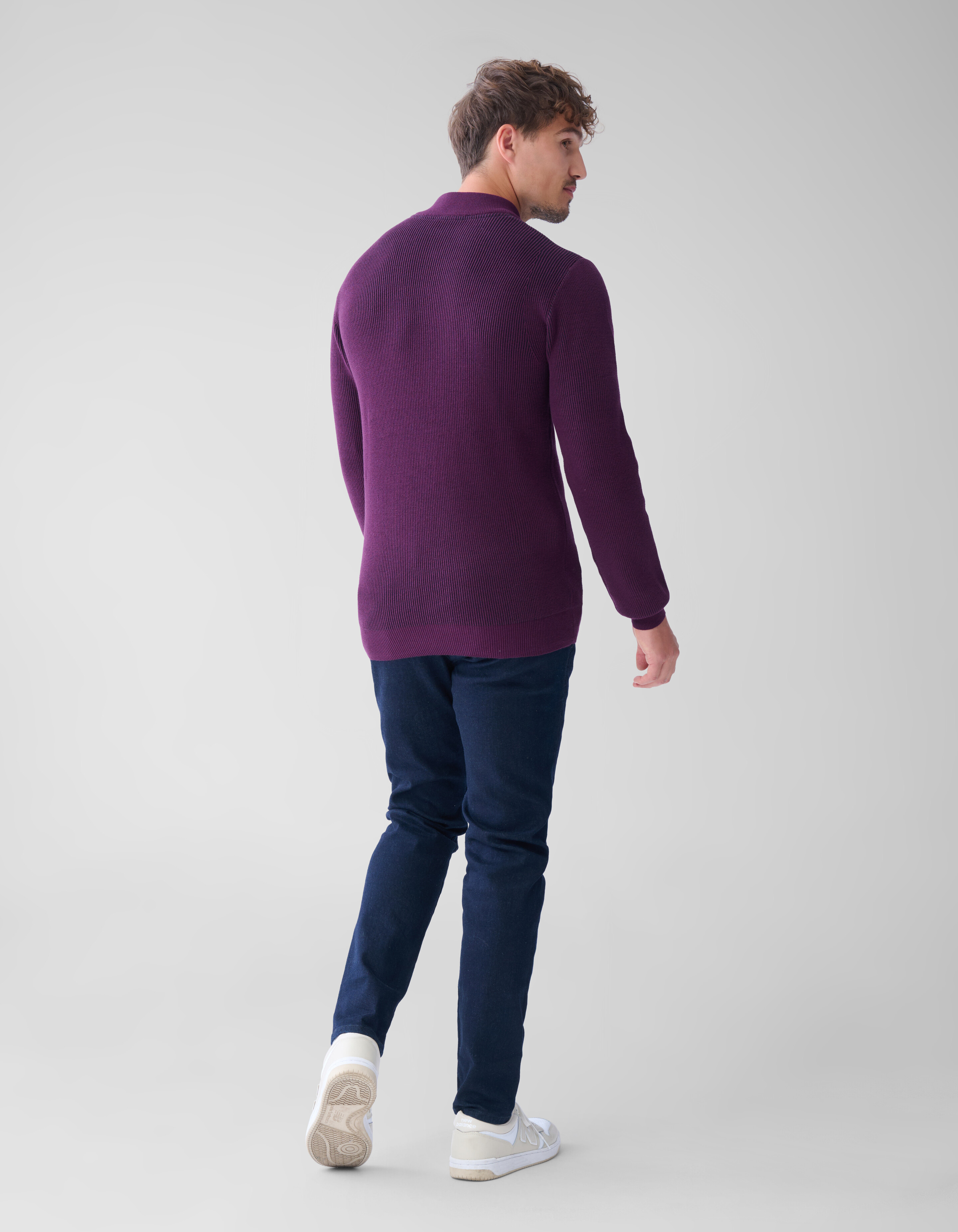 Rippenpullover Dunkelrot SHOEBY MEN