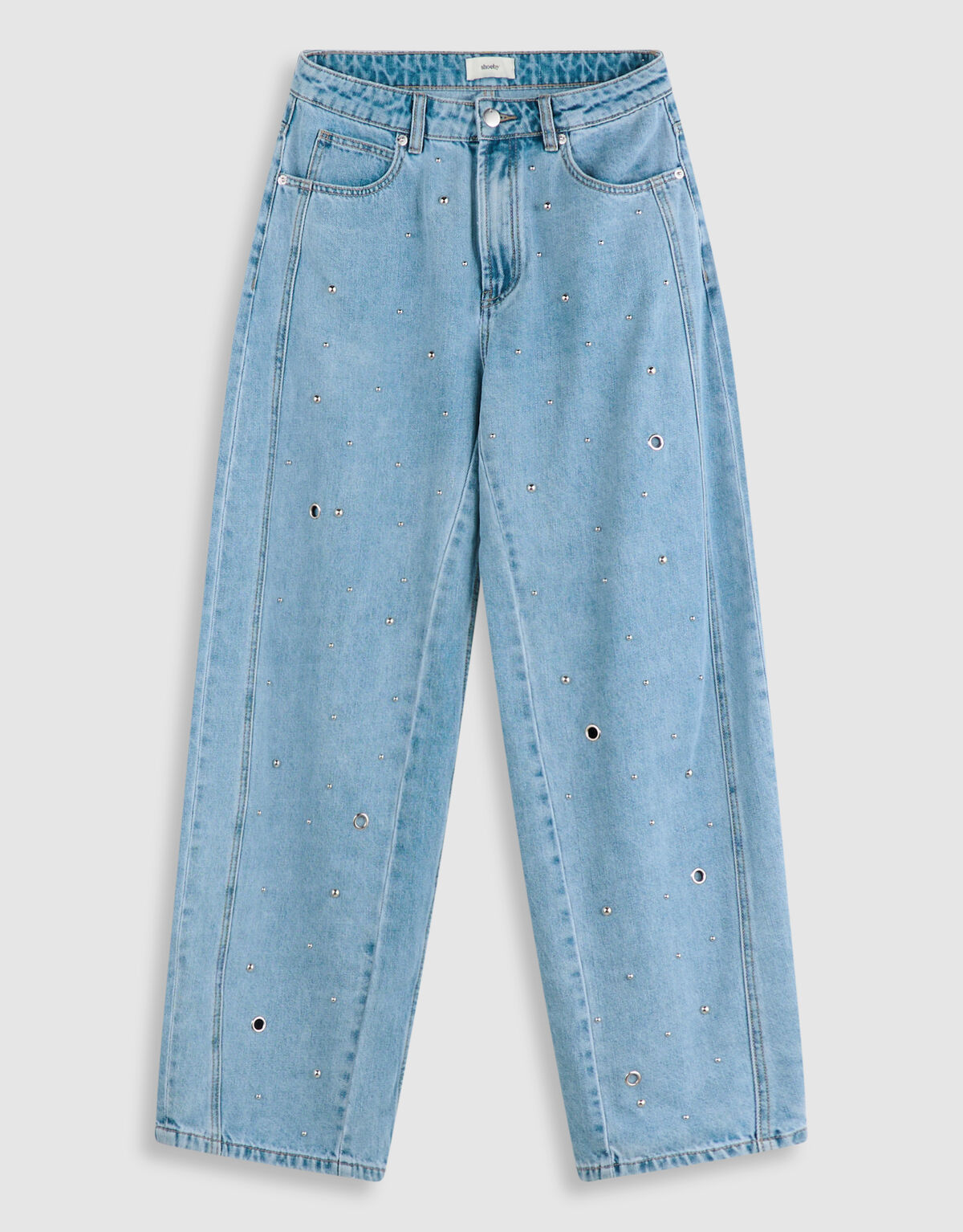Studded Baggy Fit Jeans Blau SHOEBY WOMEN