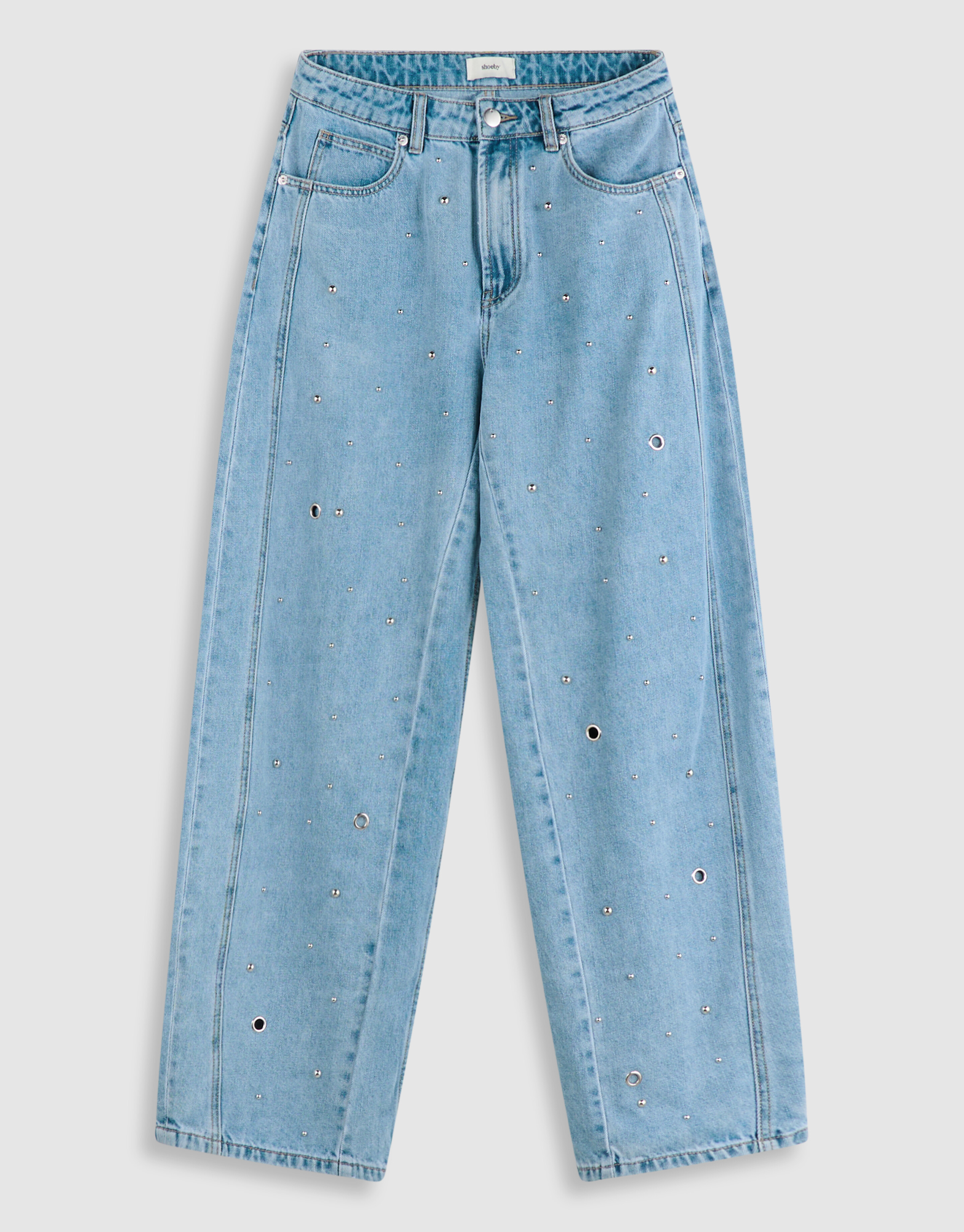 Studded Baggy Fit Jeans Blau SHOEBY WOMEN