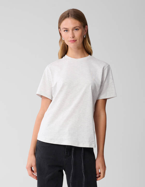 Basis T-Shirt Hellgrau SHOEBY WOMEN