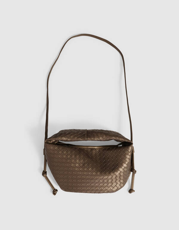 Kleine Geflochtene Tasche Braun SHOEBY ACCESSOIRES