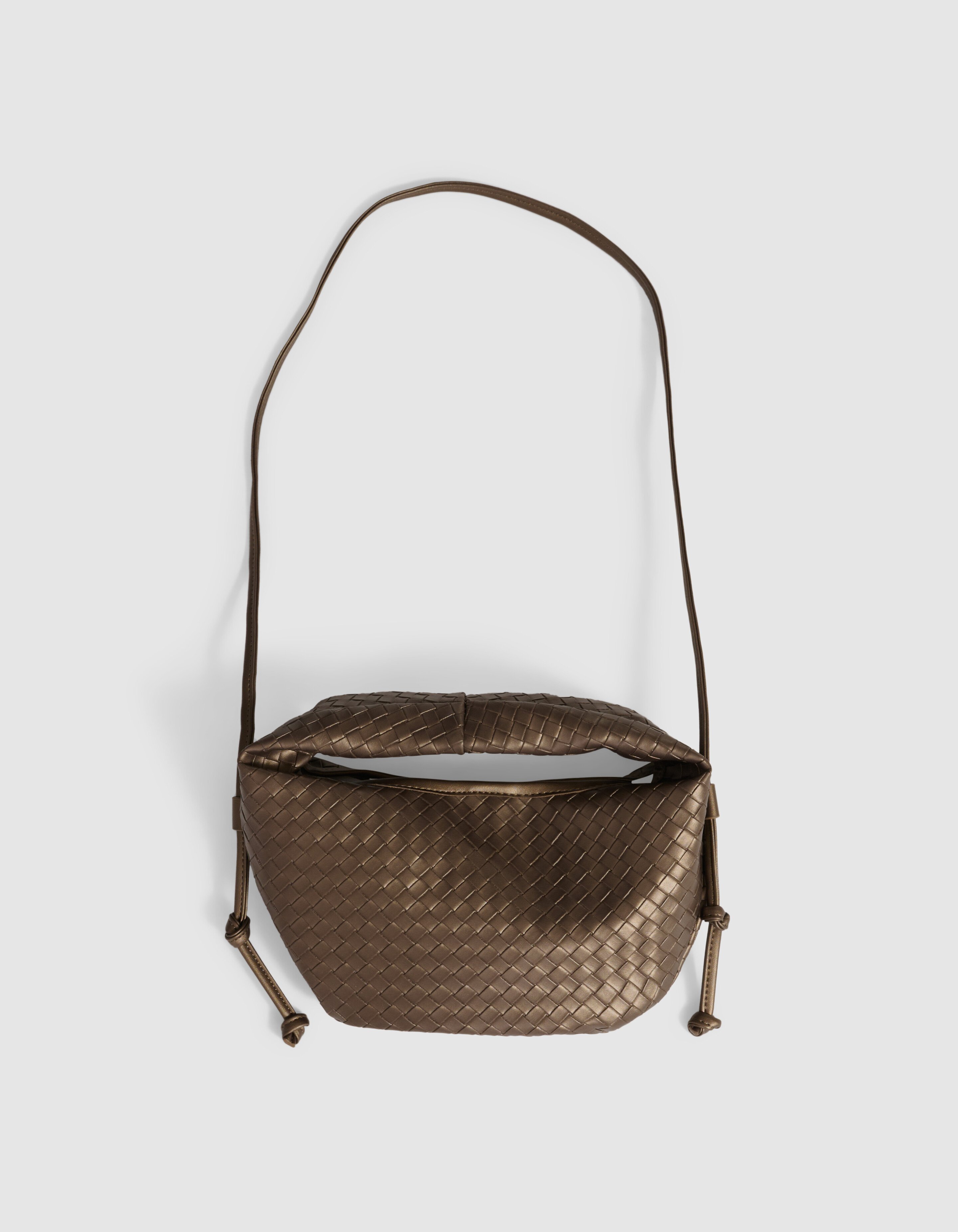 Kleine Geflochtene Tasche Braun SHOEBY ACCESSOIRES