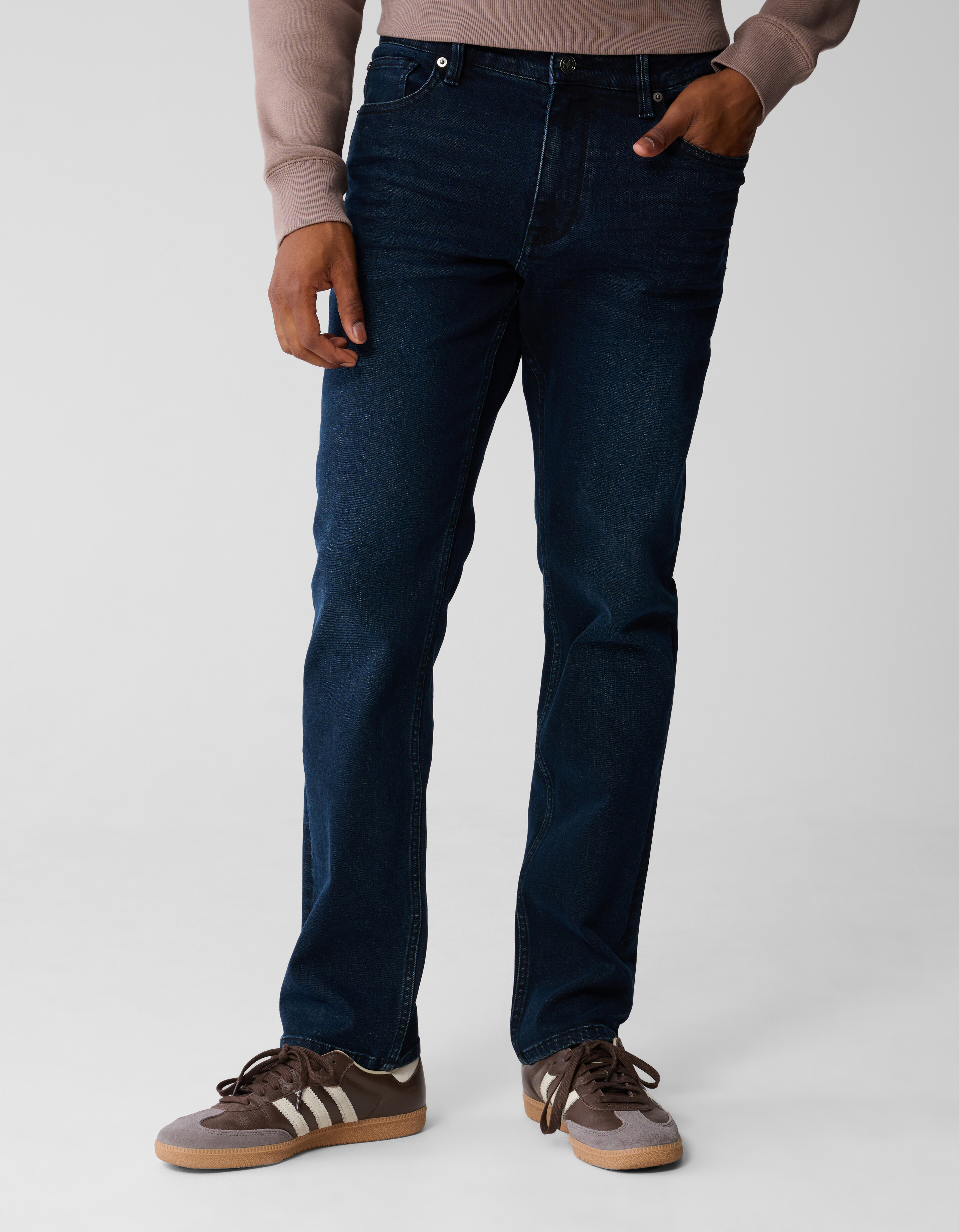 Straight Fit Jeans Blau/Schwarz L32 SHOEBY MEN