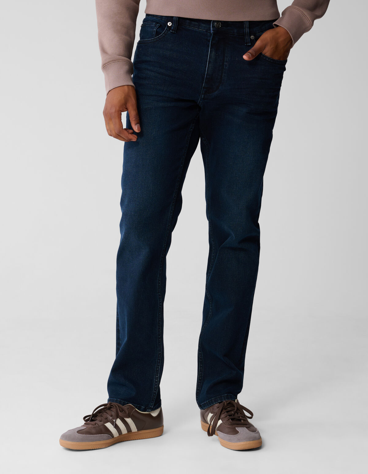 Straight Fit Jeans Blau/Schwarz L32 SHOEBY MEN
