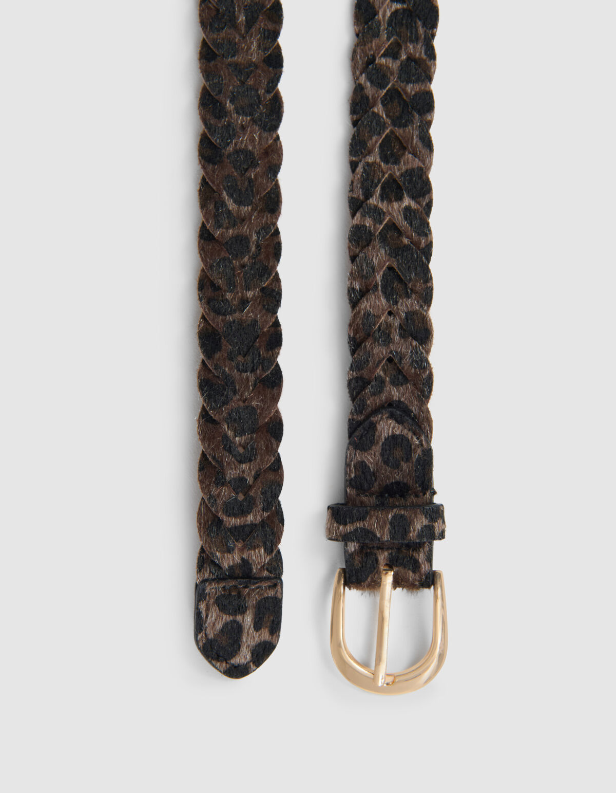 Geflochtener Leoparden-Gürtel Braun SHOEBY ACCESSOIRES