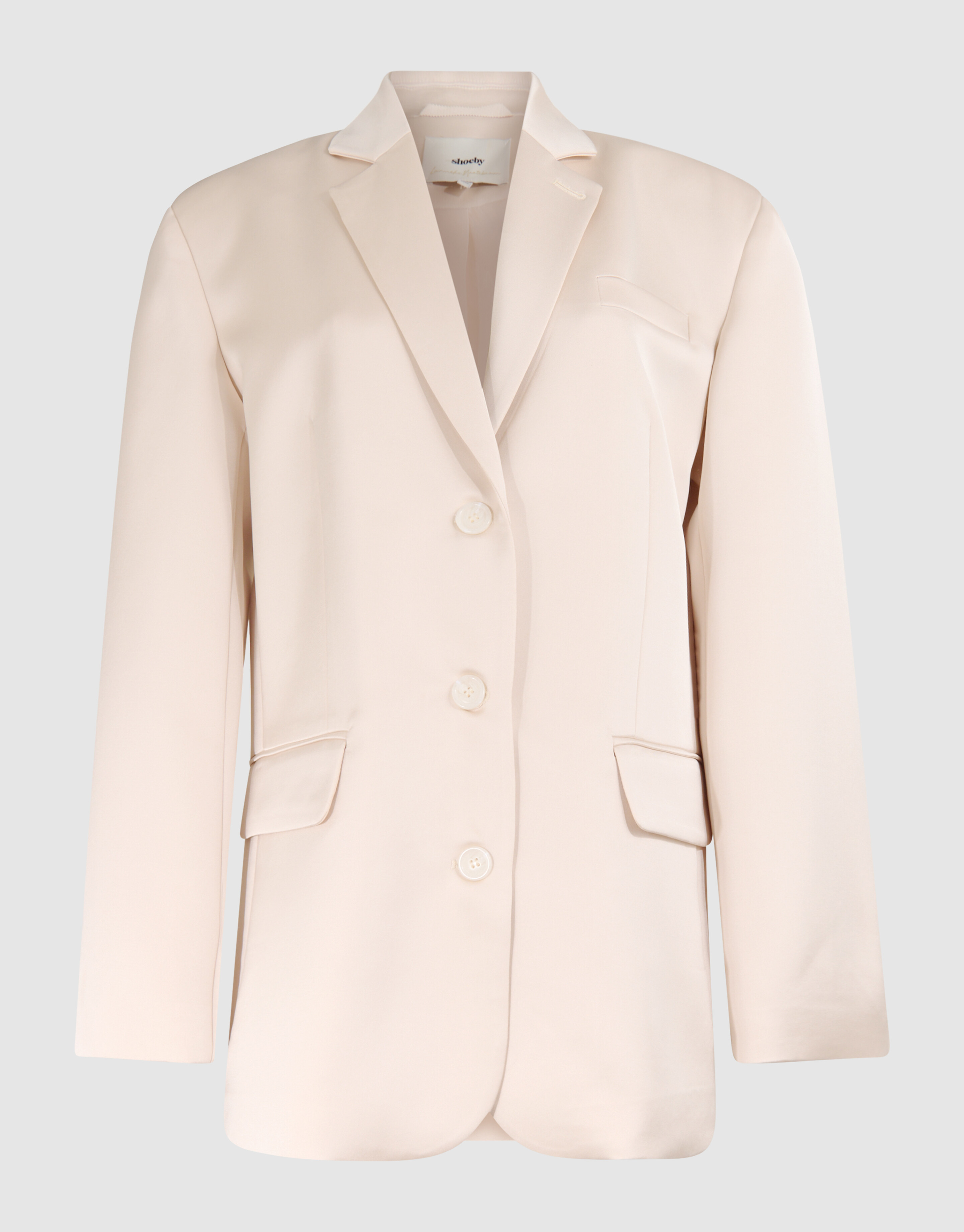 Satin Oversized Blazer Off White von Lonneke SHOEBY WOMEN