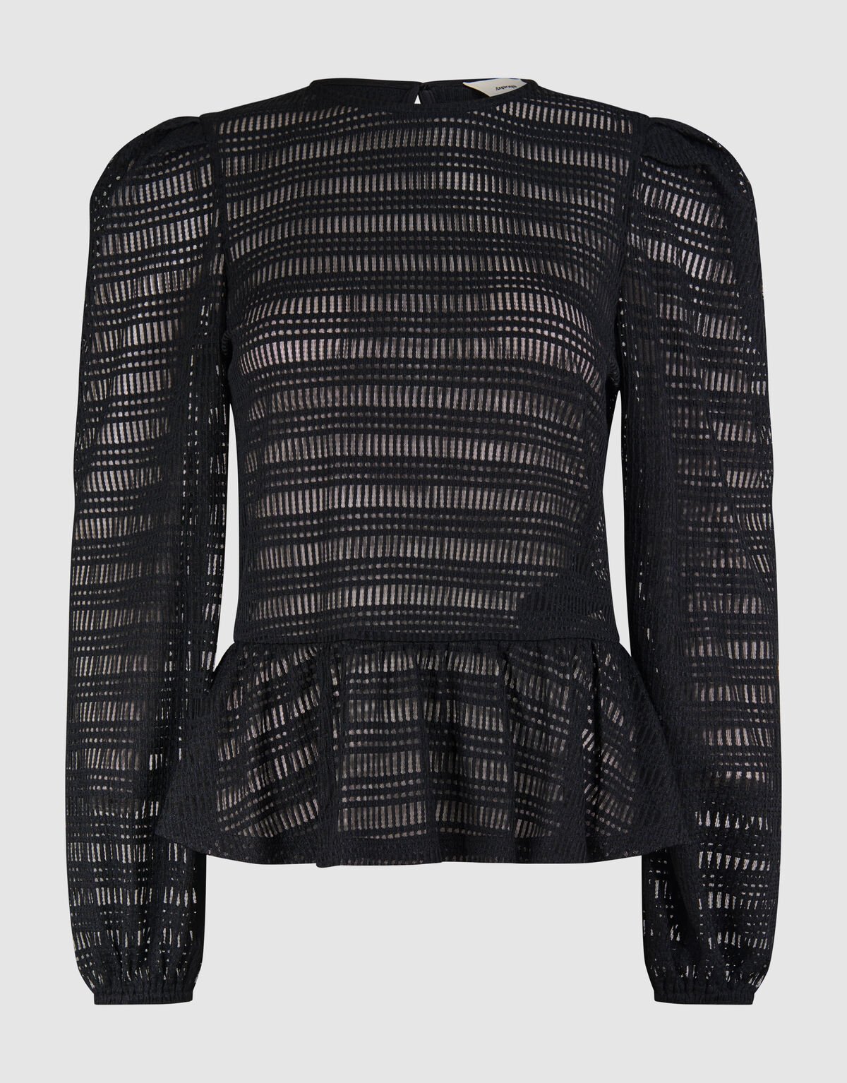 Mesh-Struktur Top Schwarz SHOEBY WOMEN