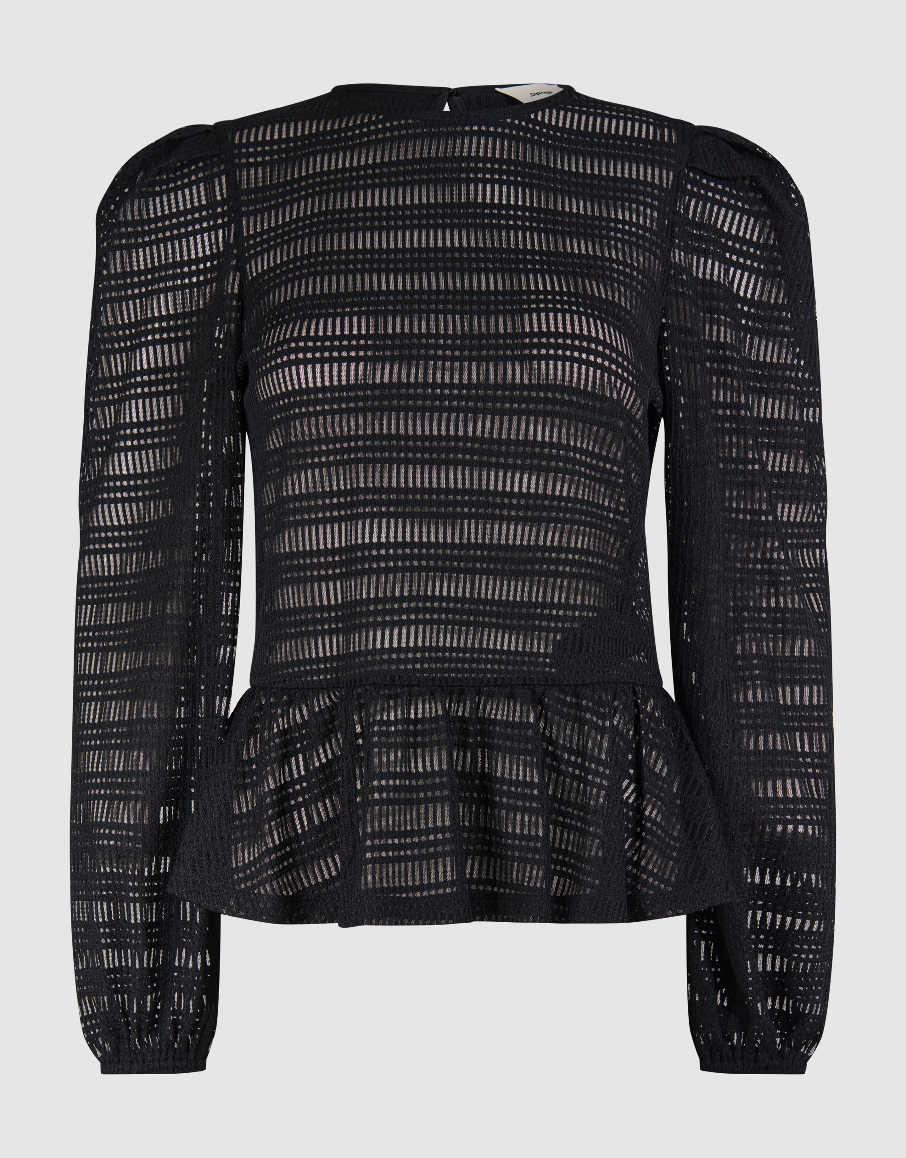 Mesh-Struktur Top Schwarz SHOEBY WOMEN