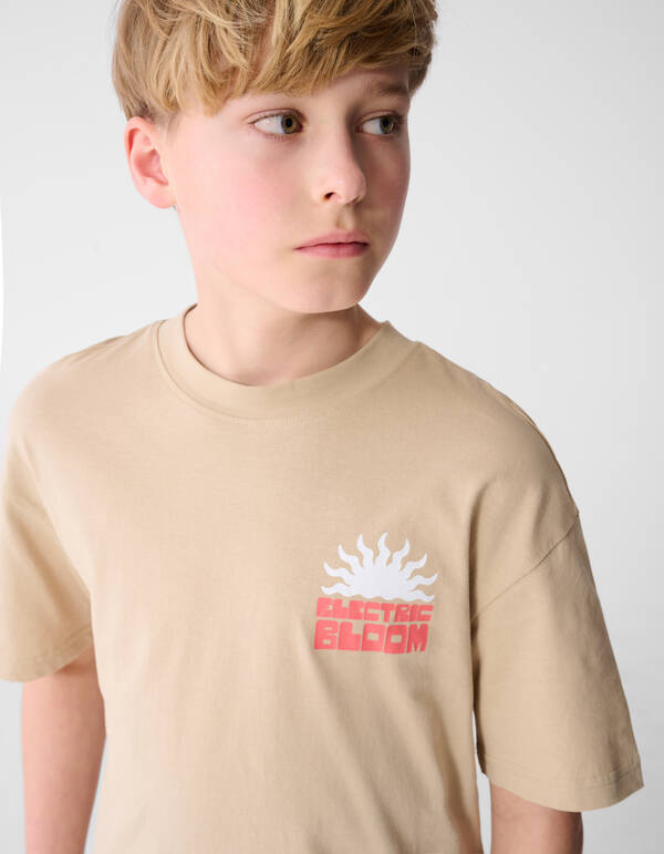 Bloom Artwork T-Shirt Sand SHOEBY BOYS