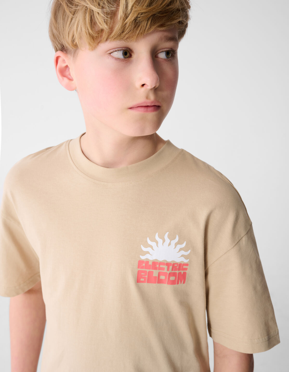 Bloom Artwork T-Shirt Sand SHOEBY BOYS