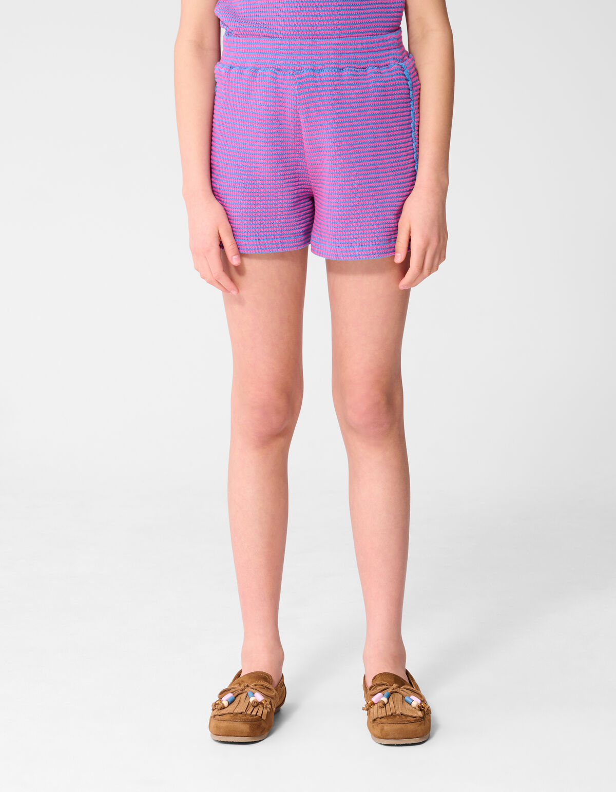 Gestrickte Shorts Rosa/Blau SHOEBY GIRLS
