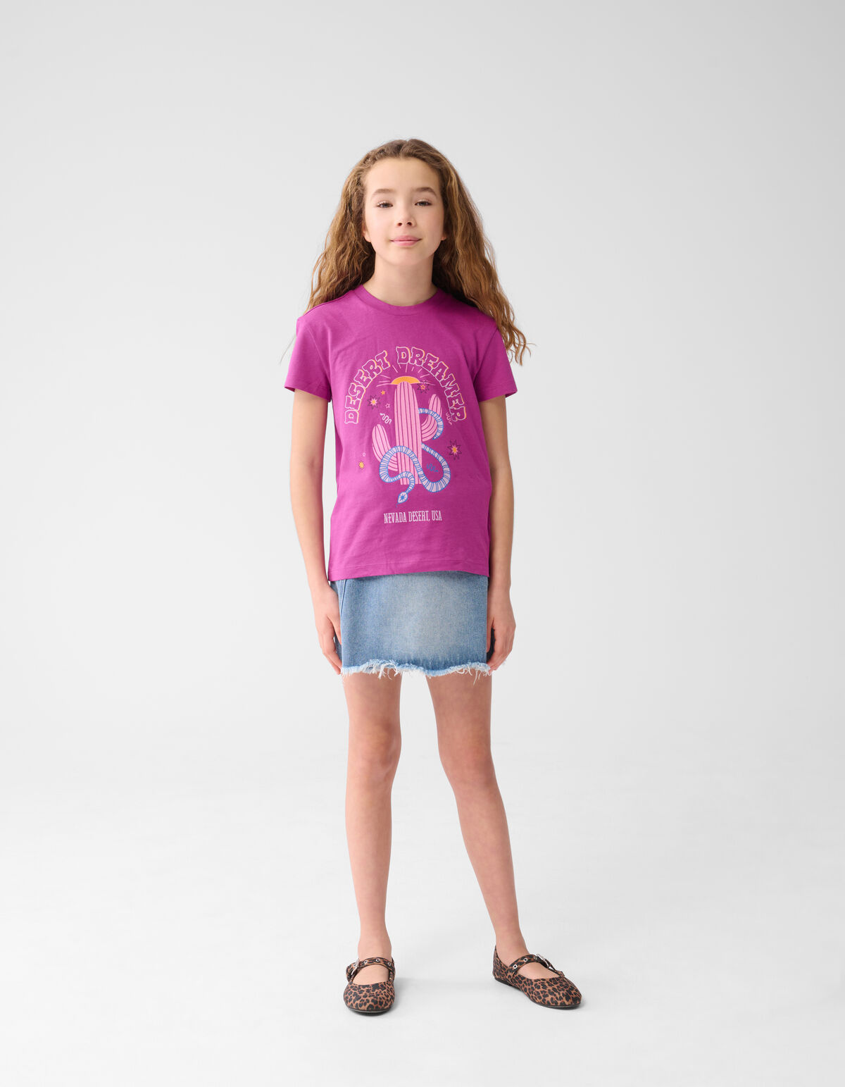 Artwork T-shirt Dunkelrosa SHOEBY GIRLS