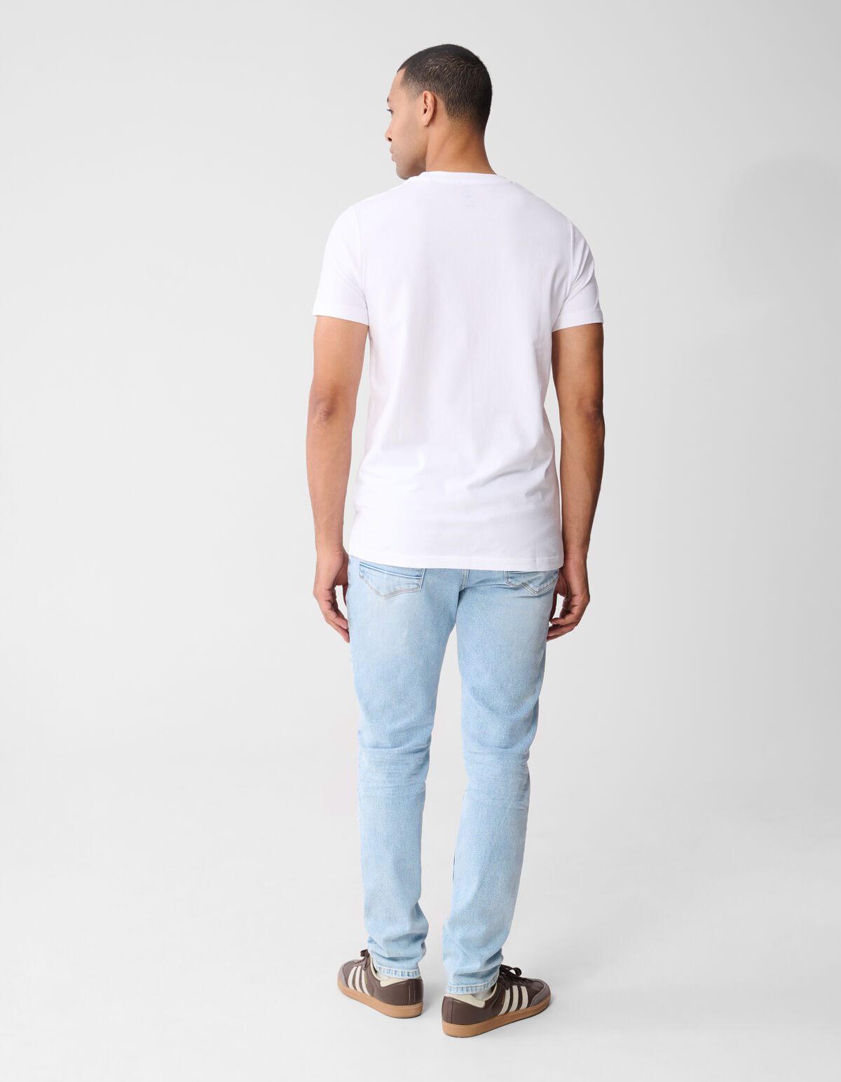 Basic-T-Shirt Weiß SHOEBY MEN