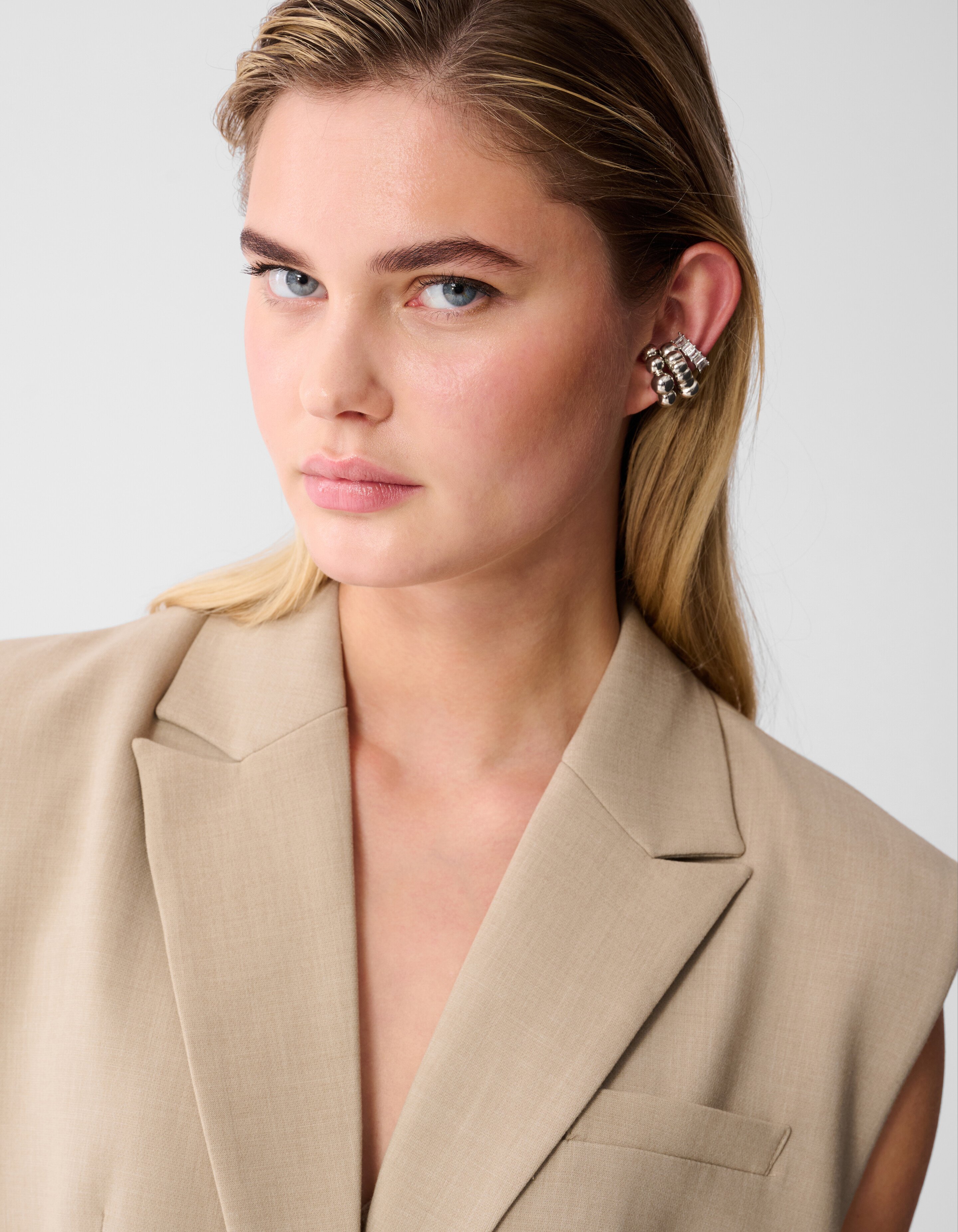 Ärmelloser Blazer mit Kettenmuster, Sand SHOEBY WOMEN