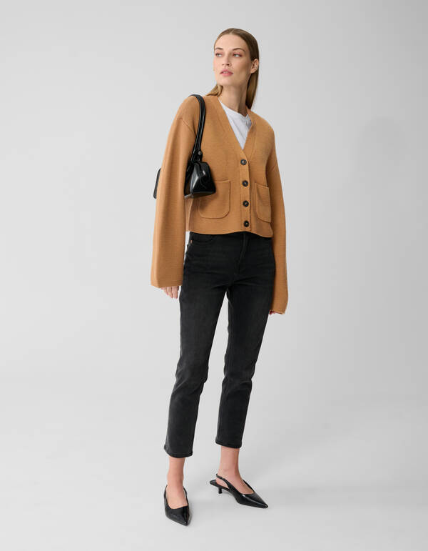 V-Ausschnitt-Strickjacke Camel By Lonneke SHOEBY WOMEN