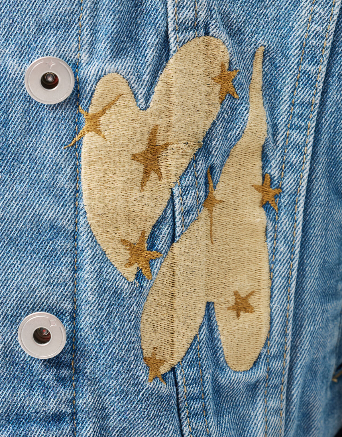 Bestickte Denim-Jacke Hellblau SHOEBY GIRLS