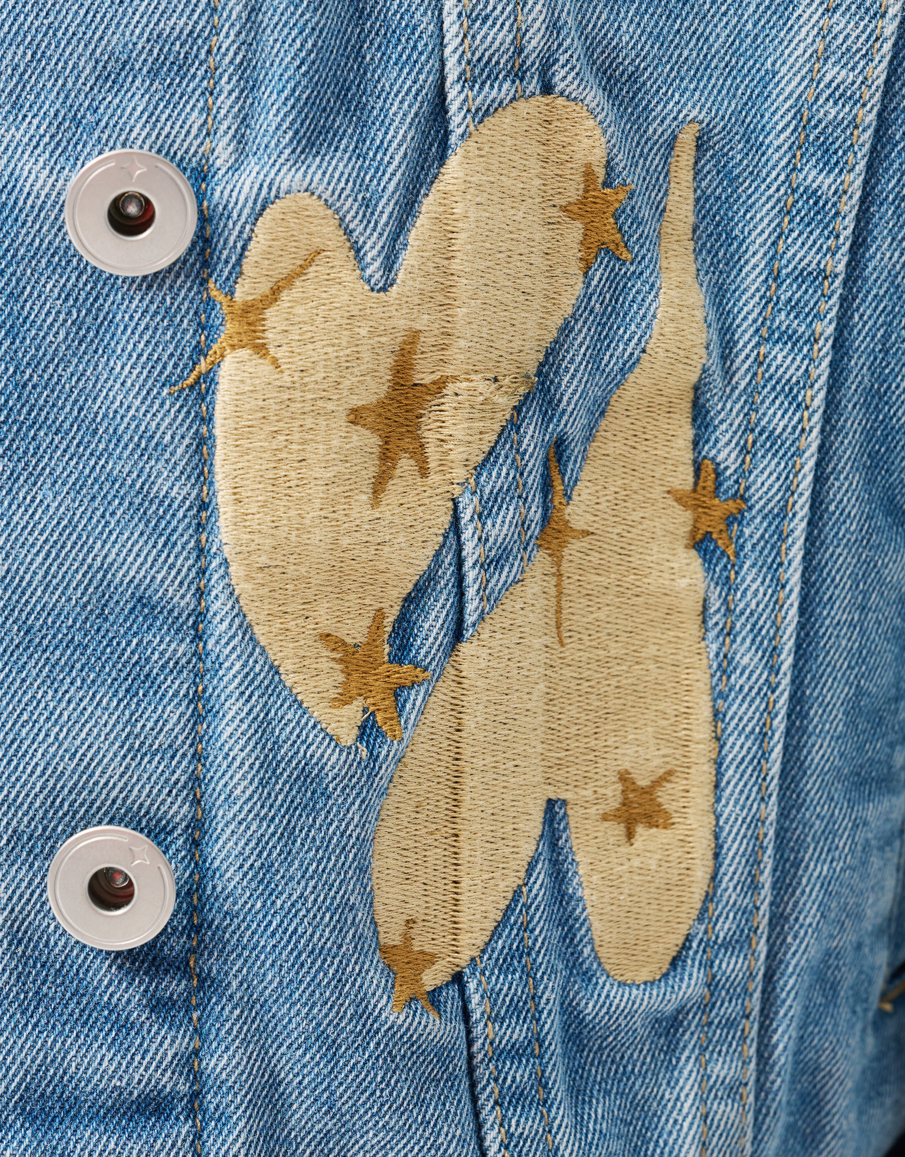 Bestickte Denim-Jacke Hellblau SHOEBY GIRLS