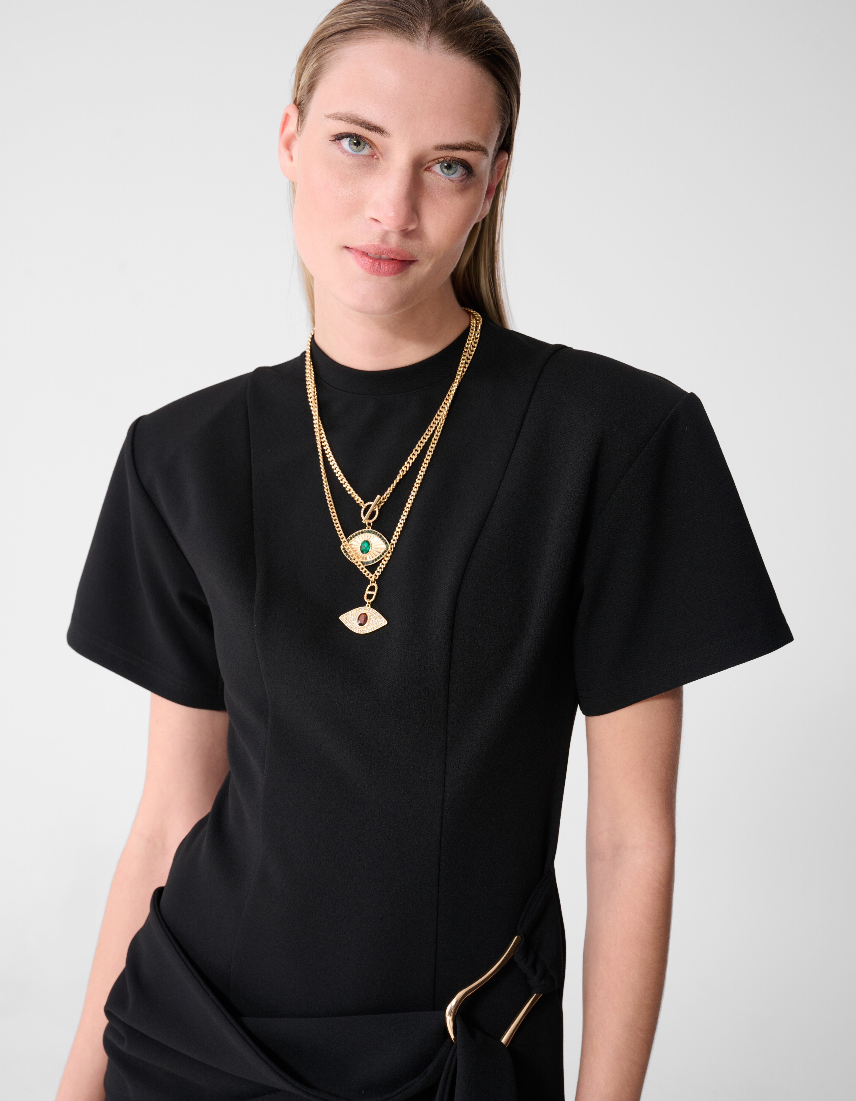 Double Eye Halskette Gold von Fred SHOEBY ACCESSOIRES