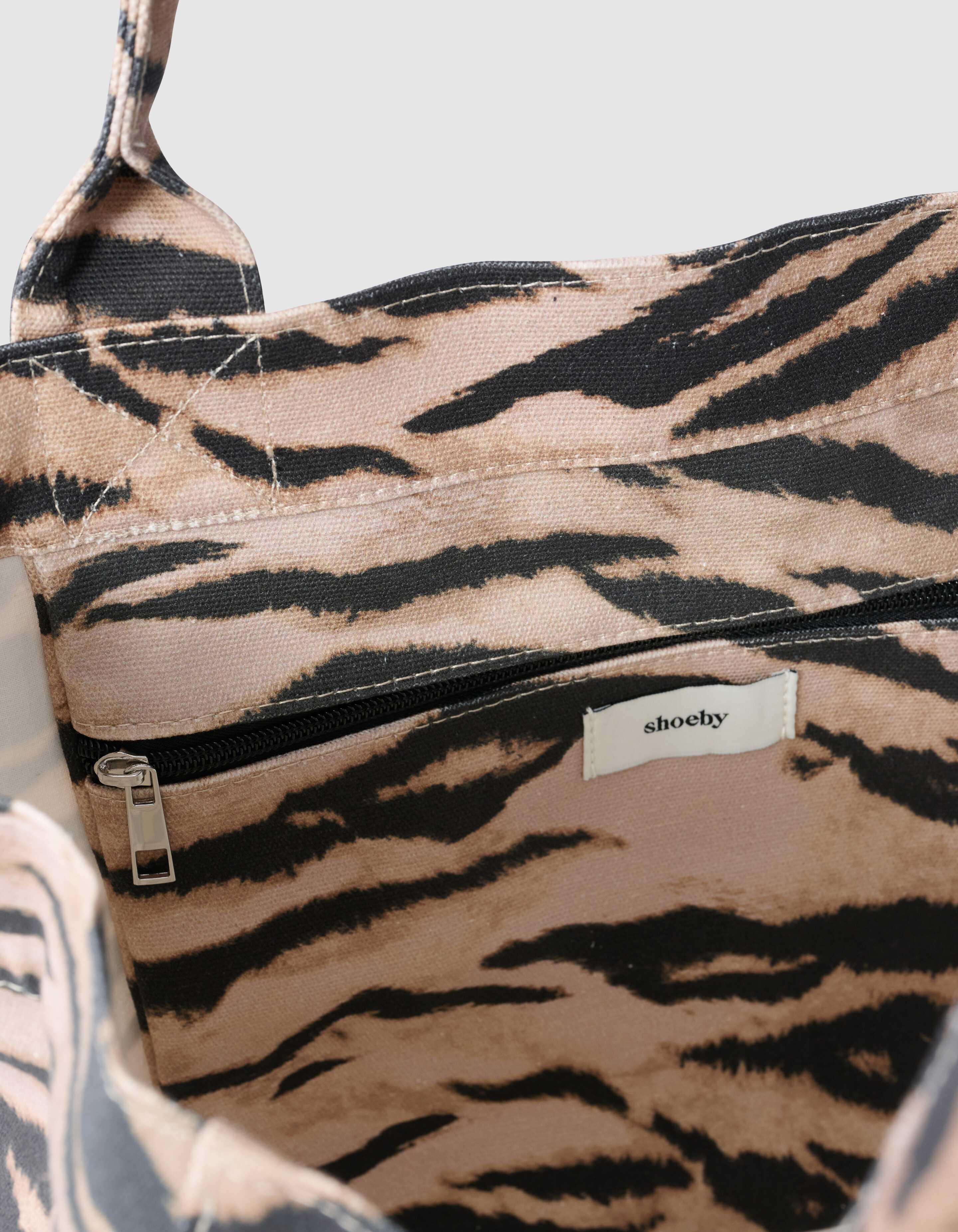 Tigerprint Stickerei Shopper Braun SHOEBY ACCESSOIRES