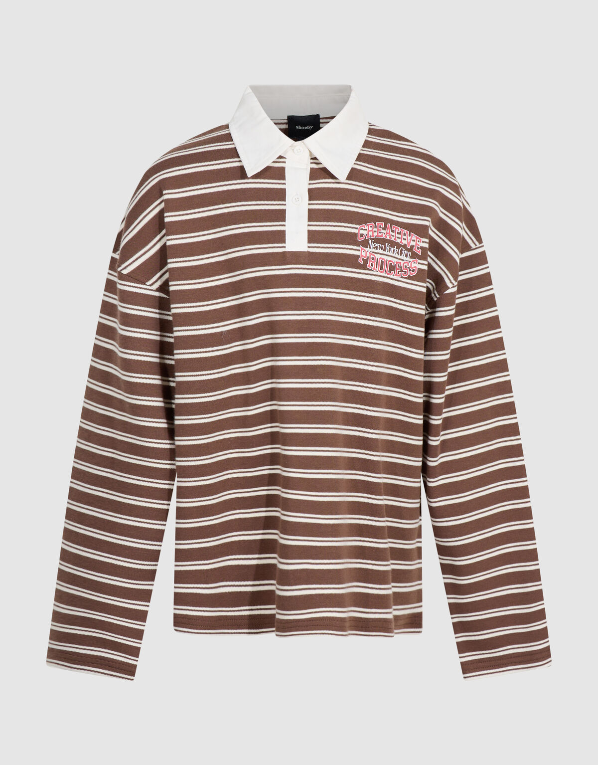 Gestreifter Polo-Pullover Braun SHOEBY BOYS