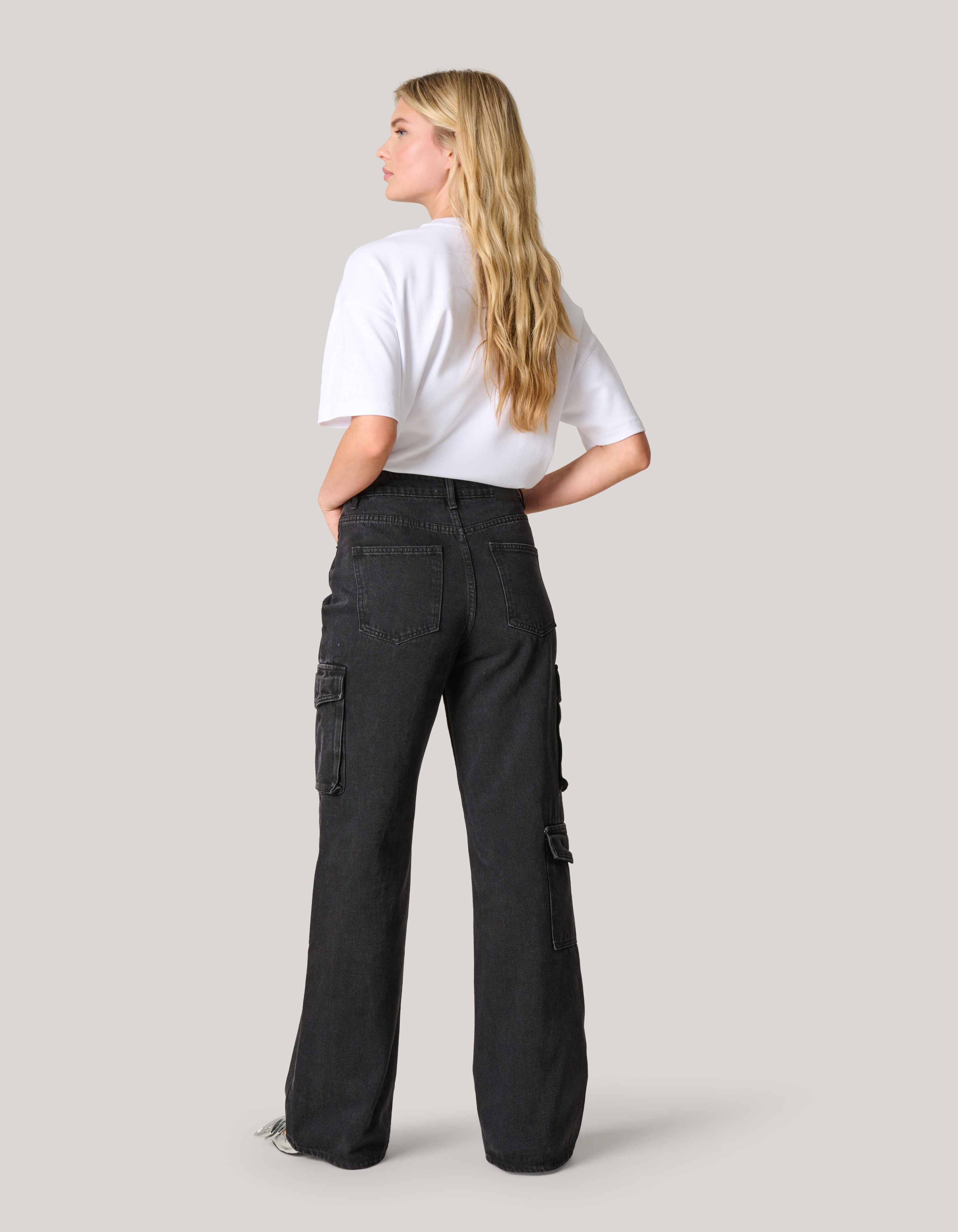Cargo Denim Jeans Zwart L33 SHOEBY WOMEN