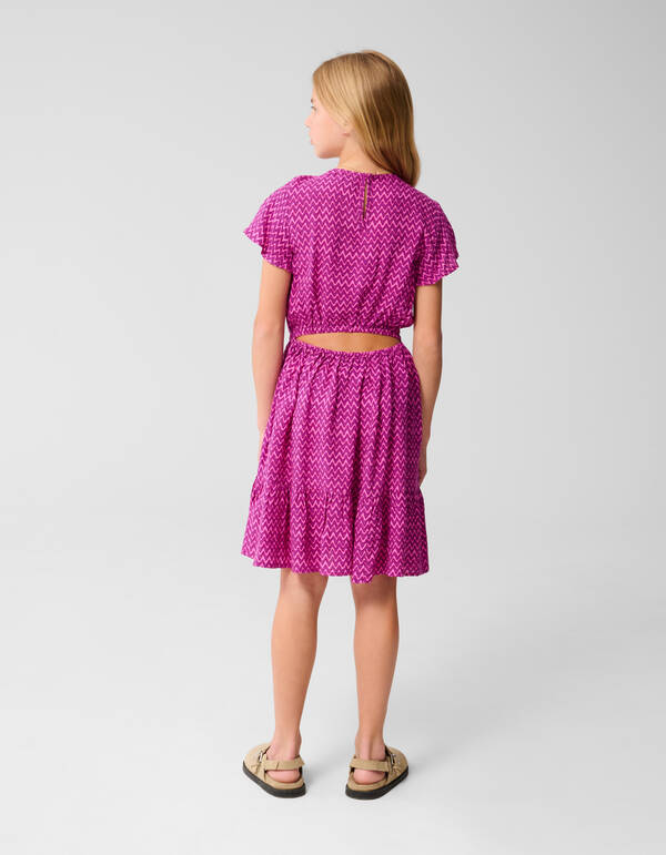 Bedrucktes Wave-Kleid Rosa SHOEBY GIRLS