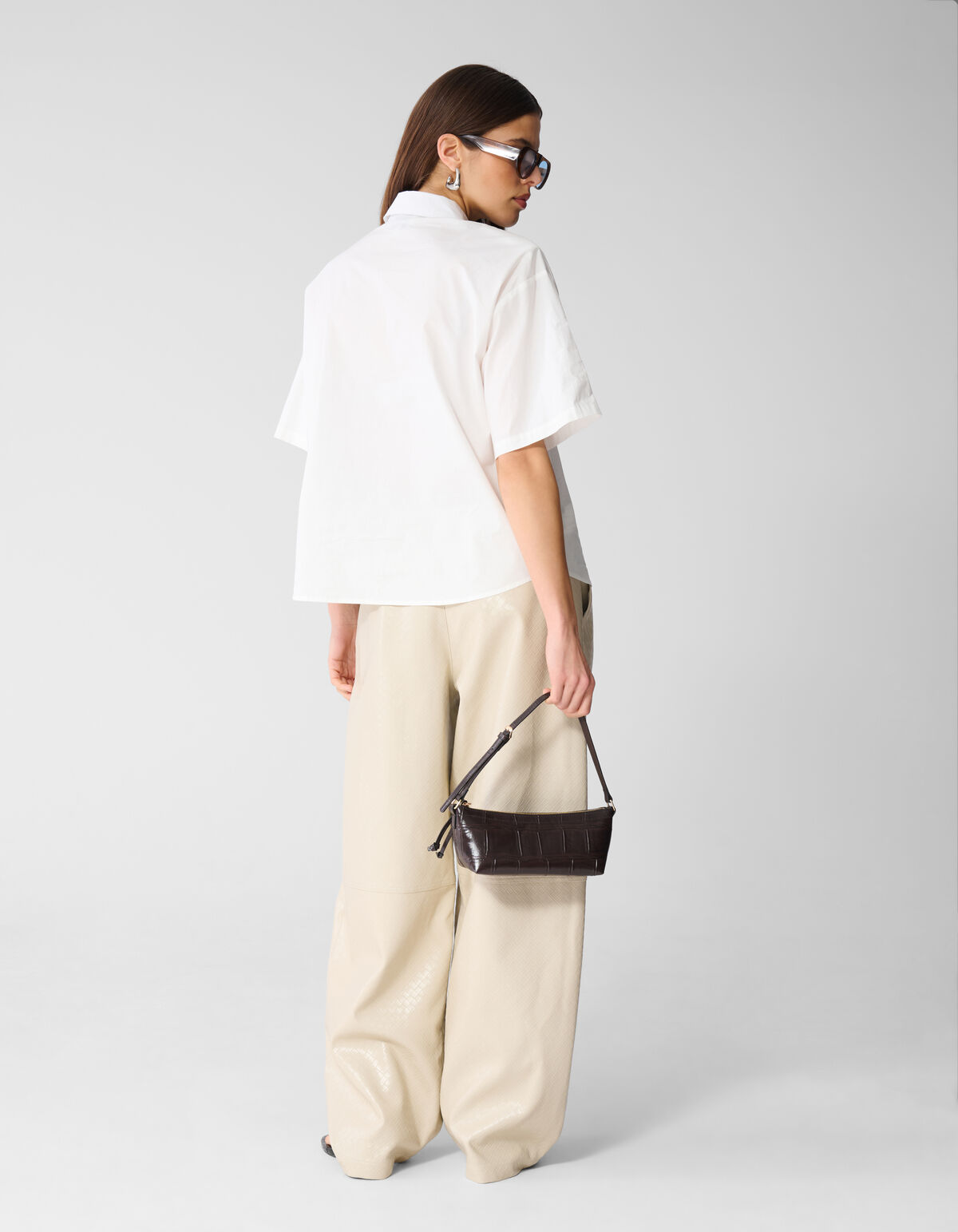 Lernen Geflochtenes Barrel Fit Hose Gebrochen Wei&szlig; SHOEBY WOMEN