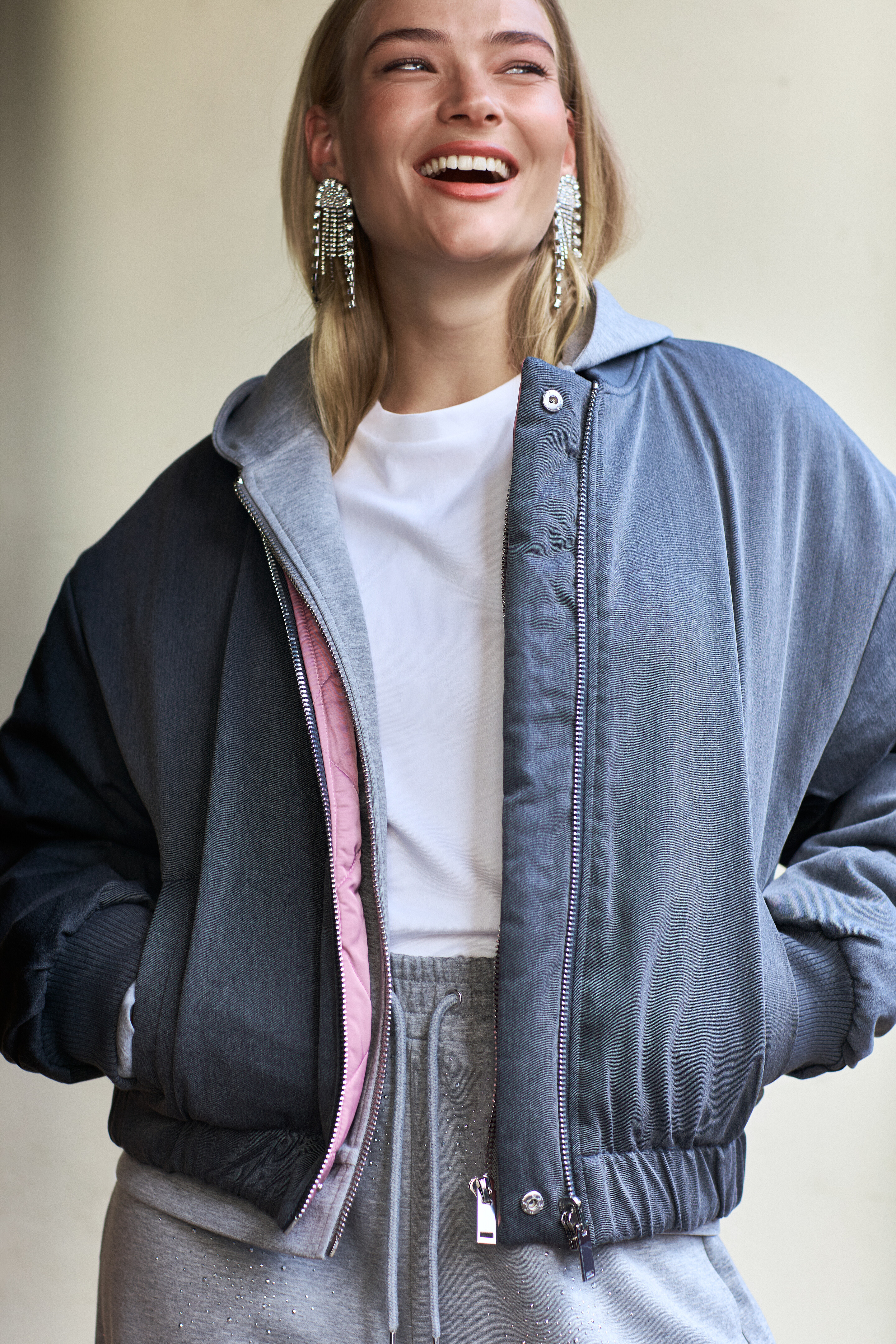 Wendbare Bomberjacke Grau von Fred SHOEBY WOMEN