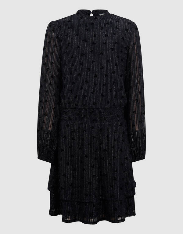 Mesh-Herz-Minikleid Schwarz SHOEBY GIRLS