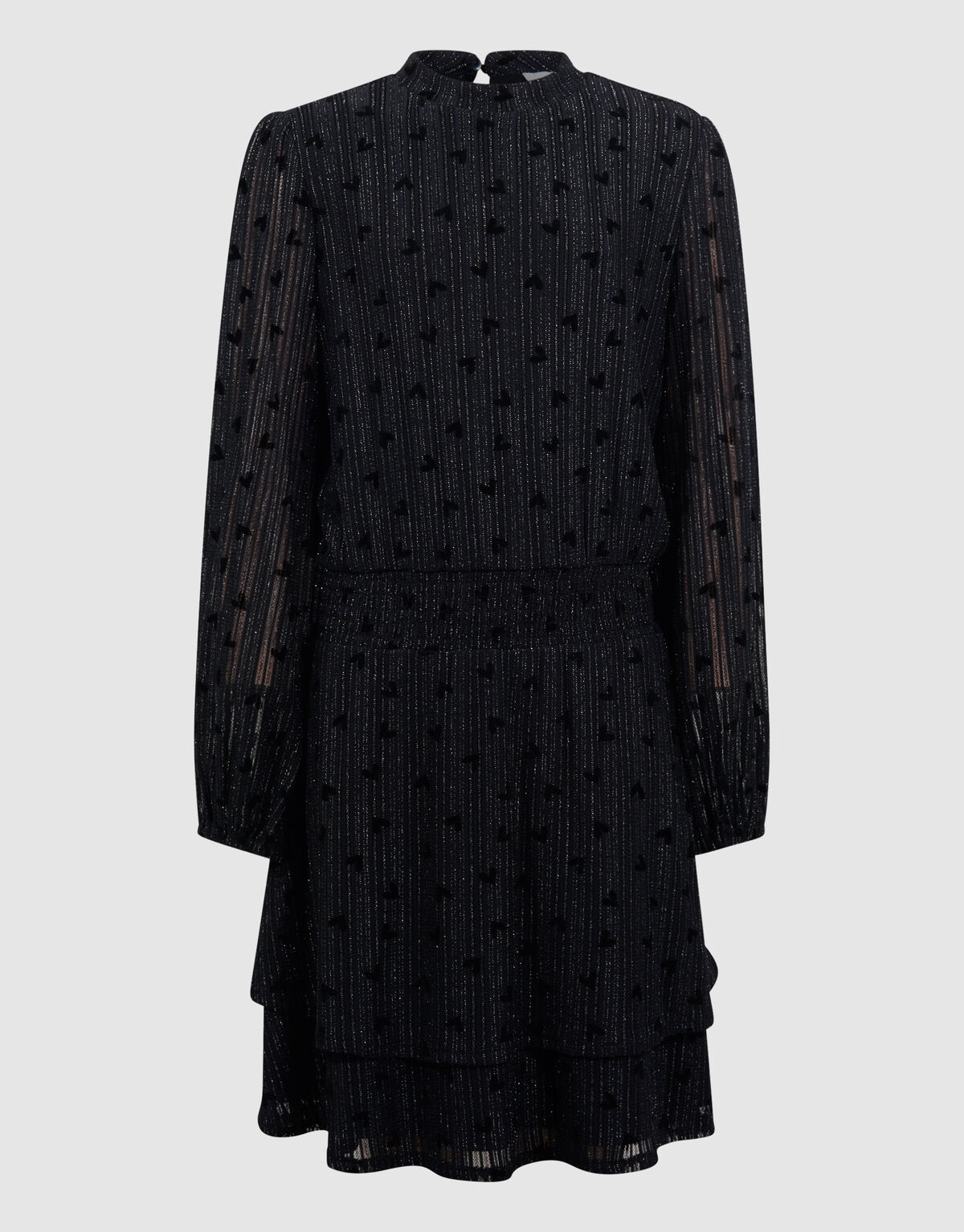 Mesh-Herz-Minikleid Schwarz SHOEBY GIRLS