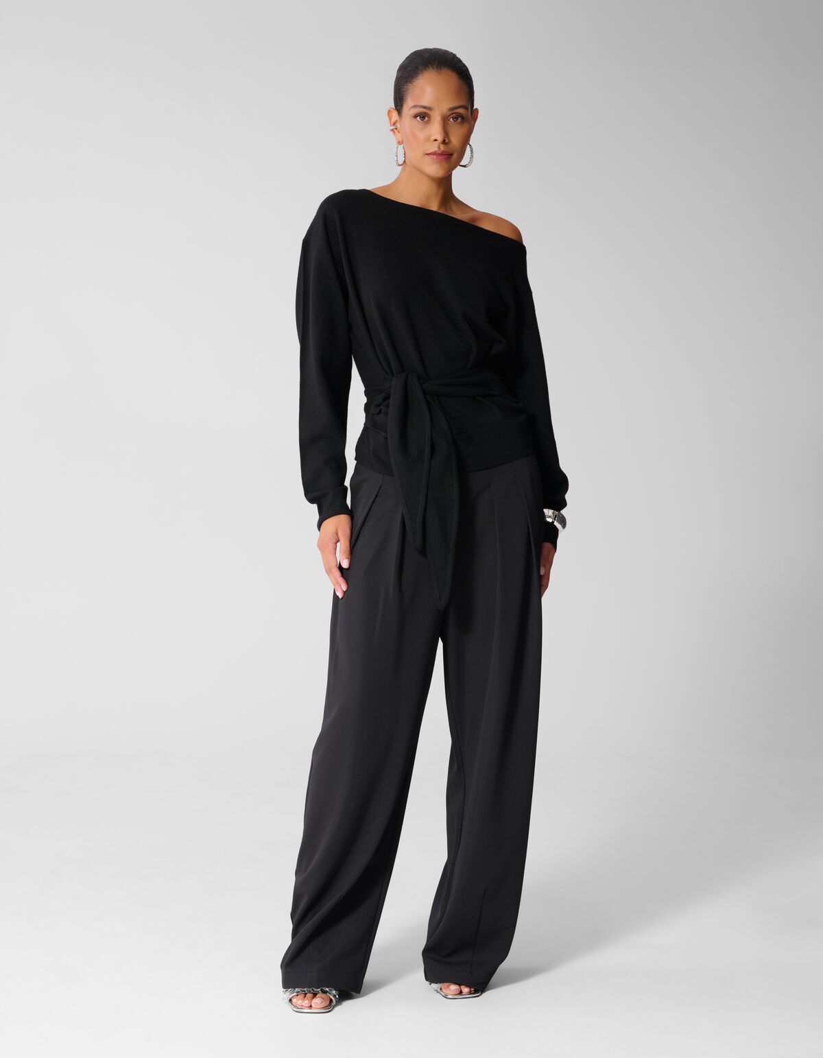 Scarf Strickpullover Schwarz SHOEBY WOMEN