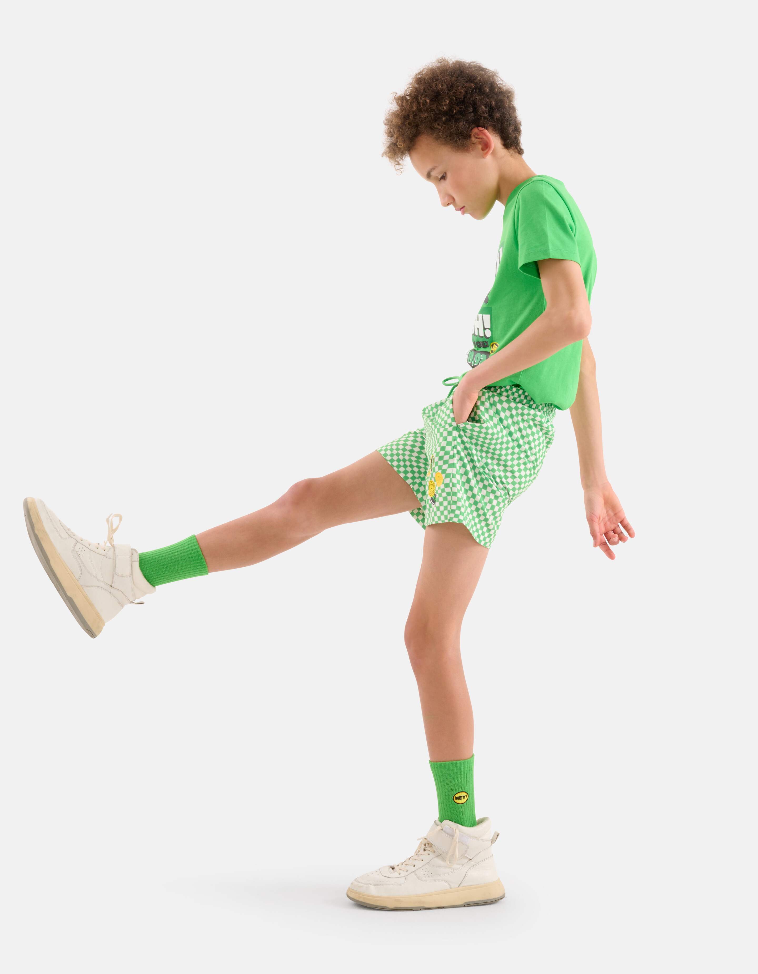 Blockdruck-Badehose Grün SHOEBY BOYS