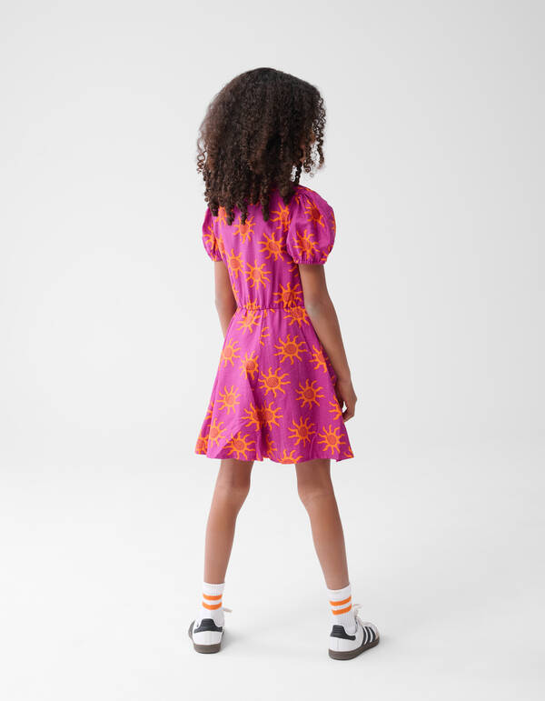 Kleid mit Artwork-Print Dunkelviolett SHOEBY GIRLS