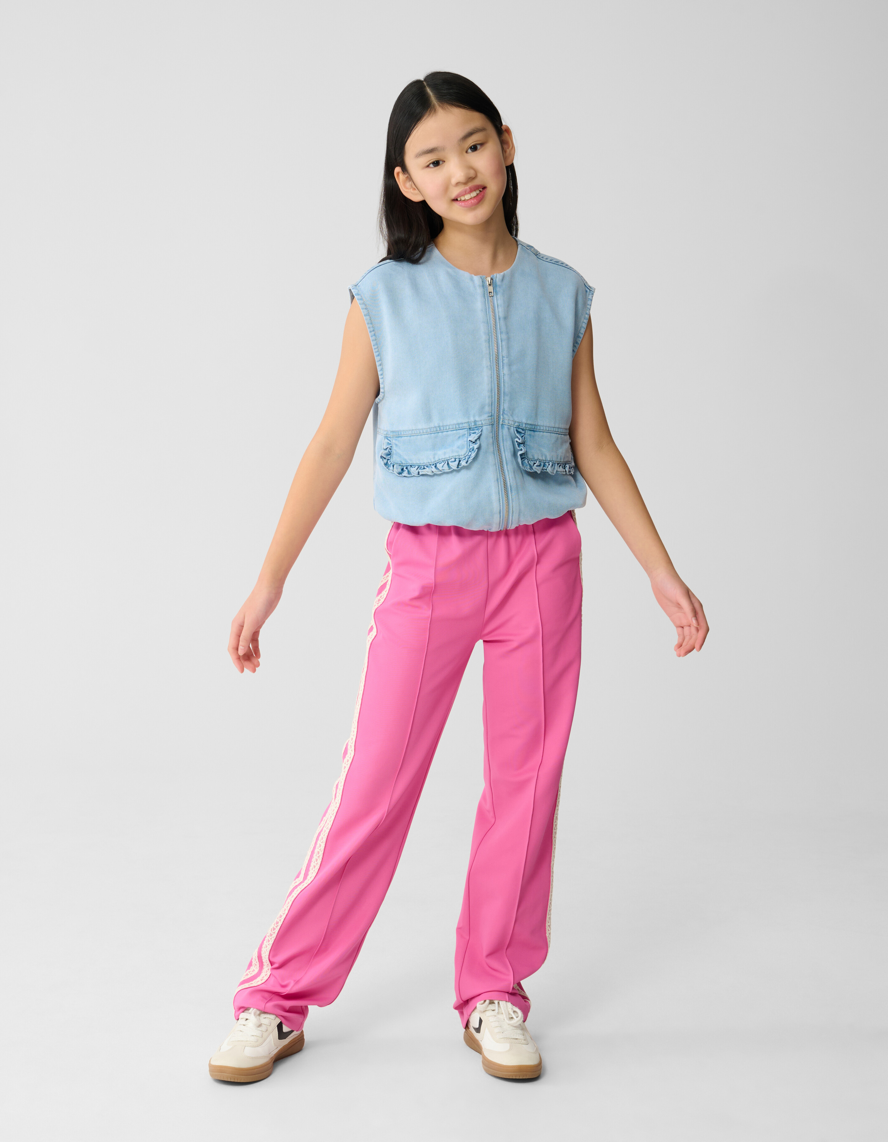 Puffy Denim Weste Hellblau SHOEBY GIRLS