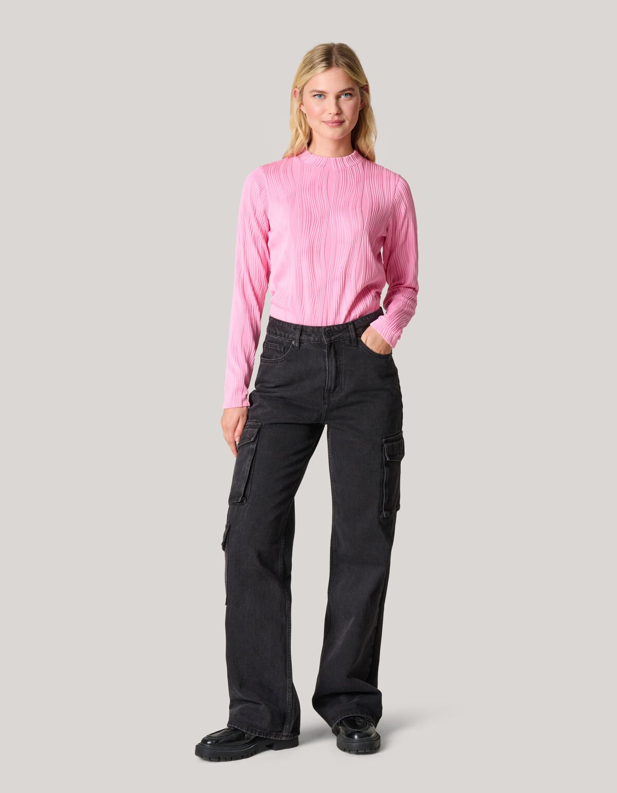 Swirl Crinkle Top Rosa SHOEBY WOMEN